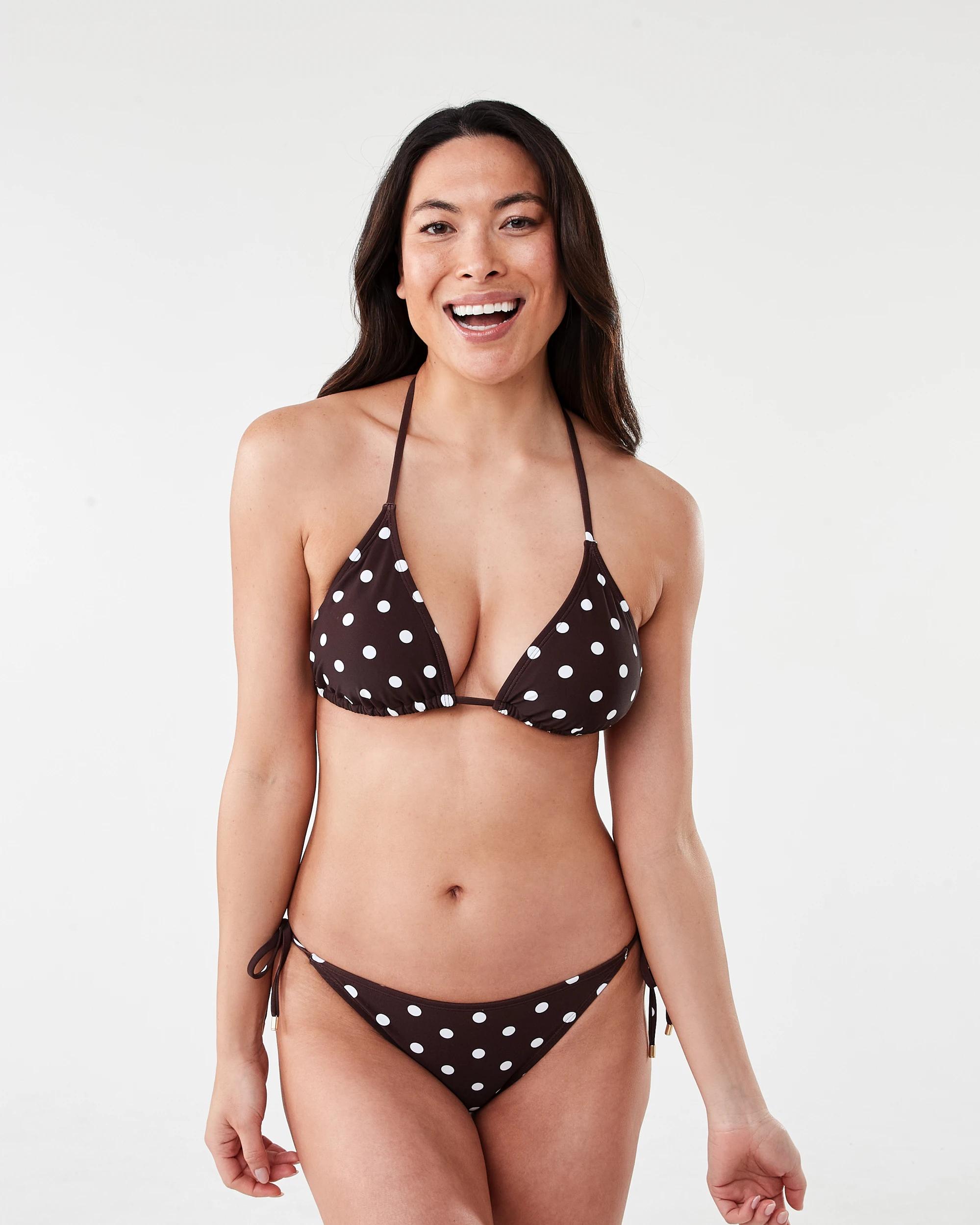 1 Print String Bikini Briefs Choc Spot, 1 of 5