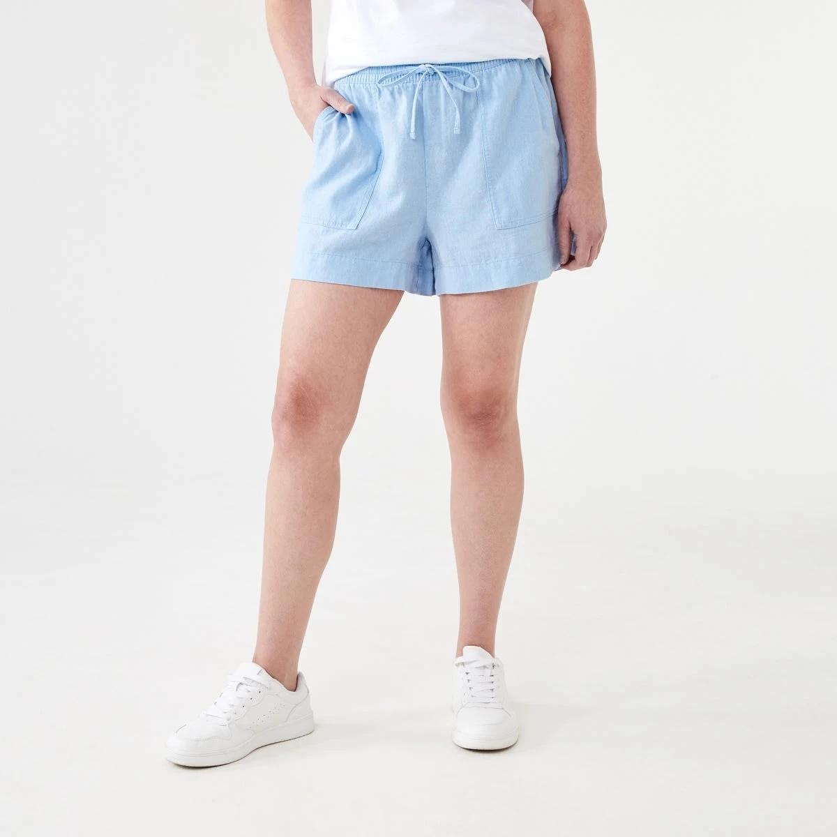 6 Linen Blend Patch Pocket Shorts BRUNI BLUE, 6 of 6