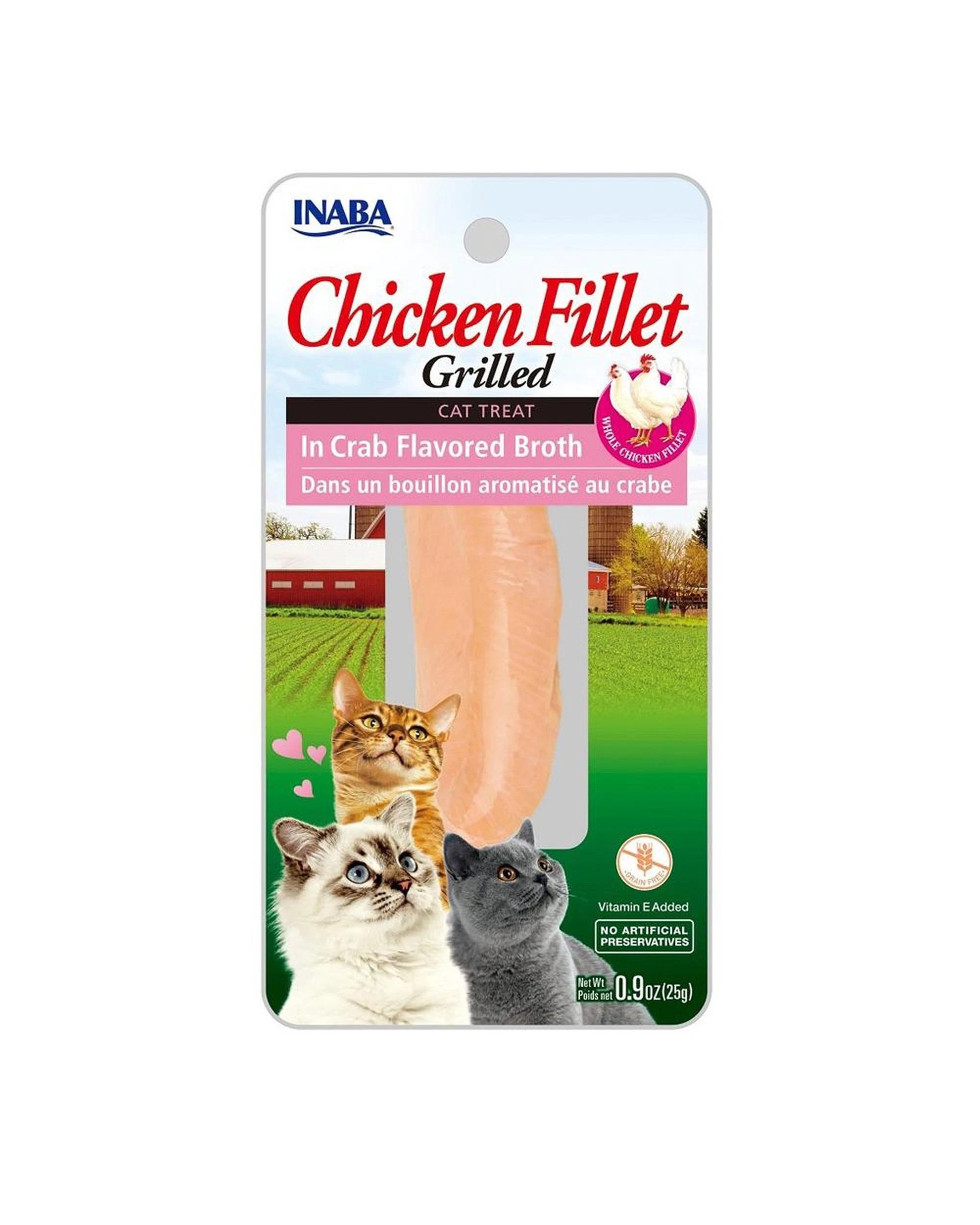 1 Inaba Chicken Fillet Grilled Cat Treat in Crab Flavored Broth 6 x 25g, 1 of 2