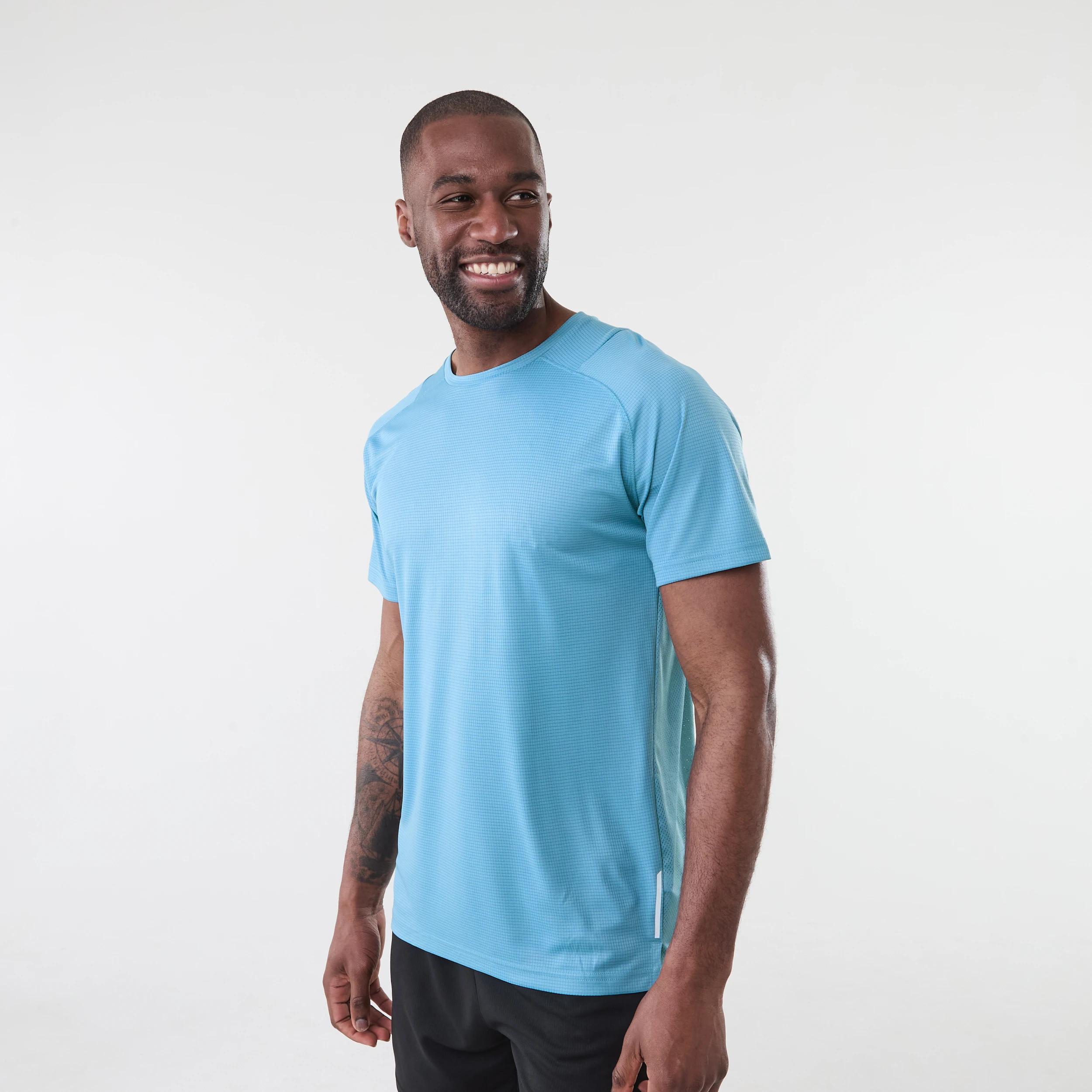2 Active Mens Performance T-shirt CALM BLUE, 2 of 7