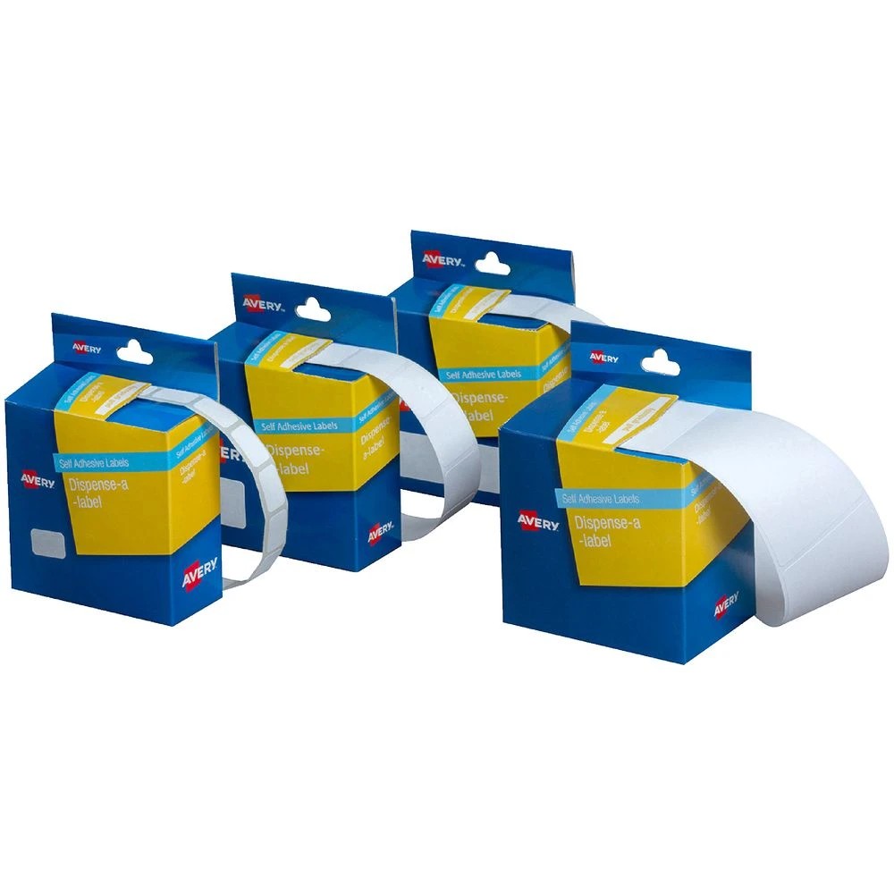 1 Avery Dispenser Labels Rectangle 35 x 49mm White 220 Pack, 1 of 2