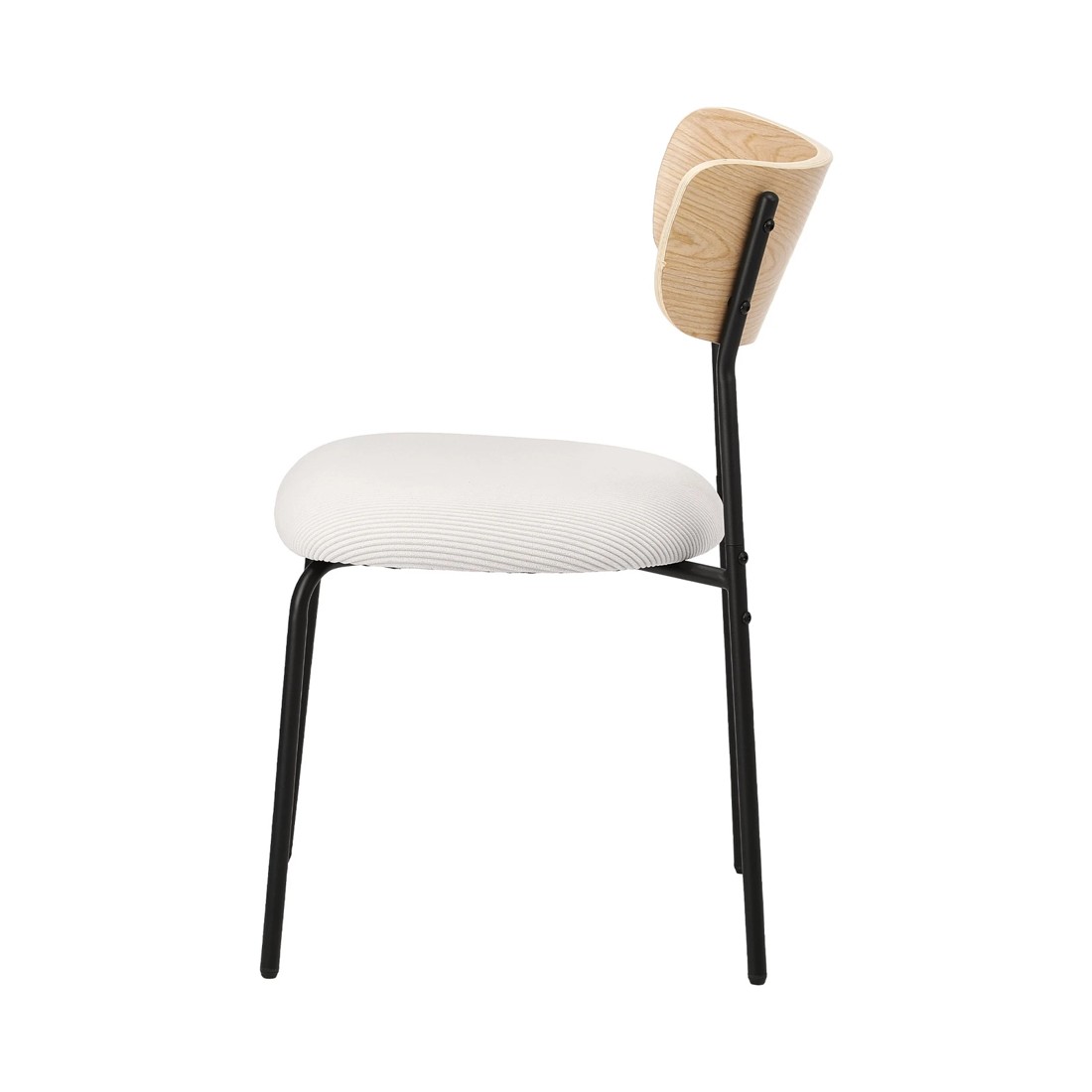 9 Oikiture 2PCS Dining Chairs Kitchen Chair Padded Lounge Seat Corduroy - Beige, 9 of 9