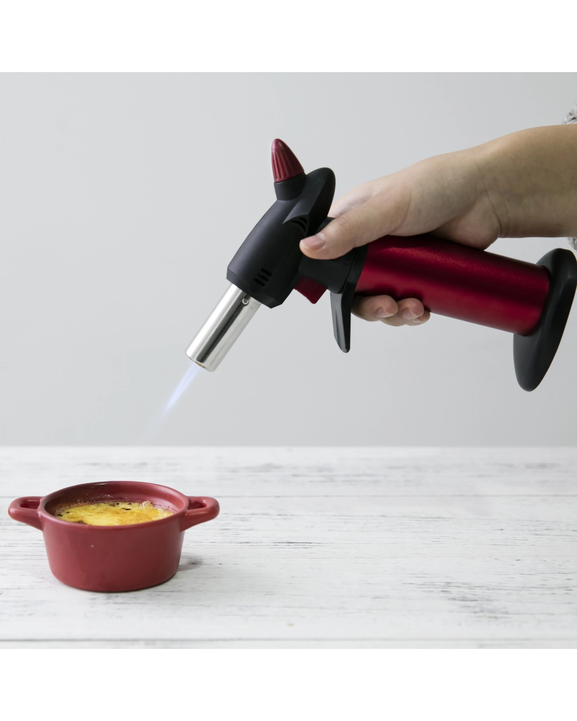 2 Gourmet Kitchen Refillable Butane Kitchen Blow Torch - Red, 2 of 3