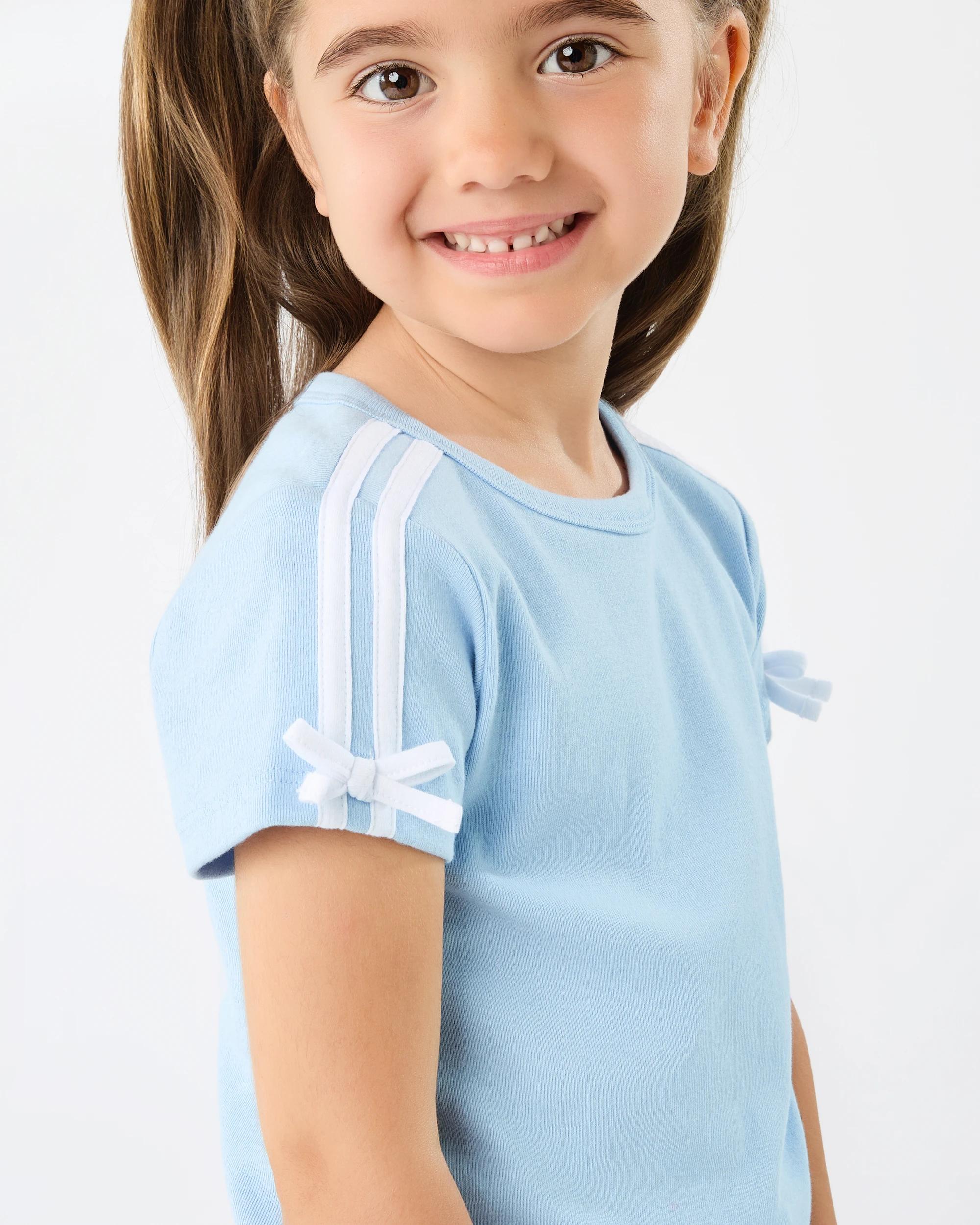 4 Short Sleeve Tape Detail T-shirt Blu Kntky, 4 of 5