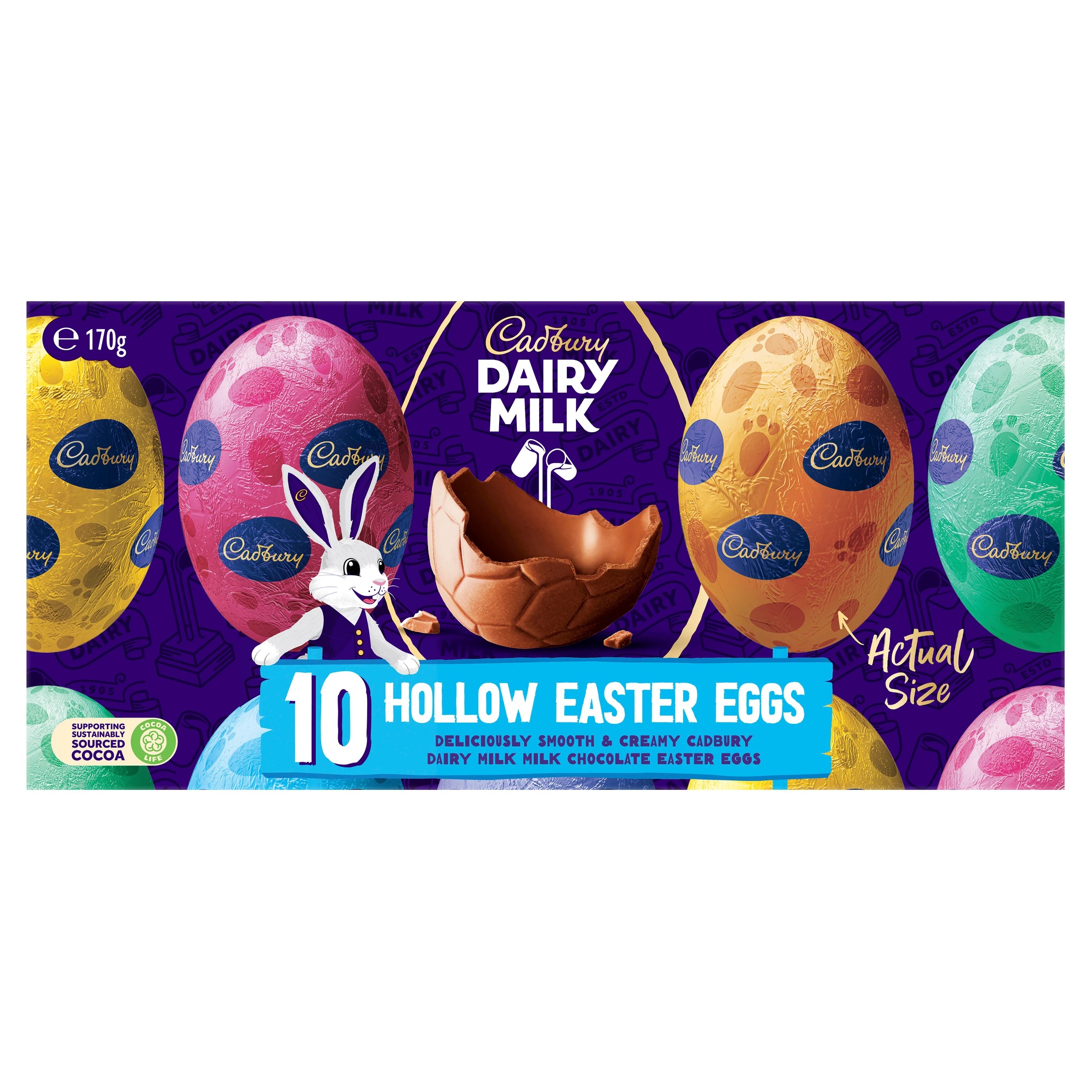 2 Cadbury Dairy Milk 10 Pack Hollow Easter Eggs 170g, 2 of 4