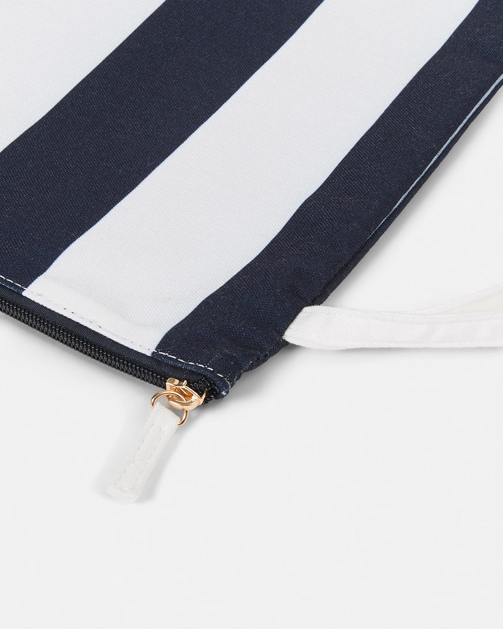 3 Large Bikini Bag Nav Stripe, 3 of 4