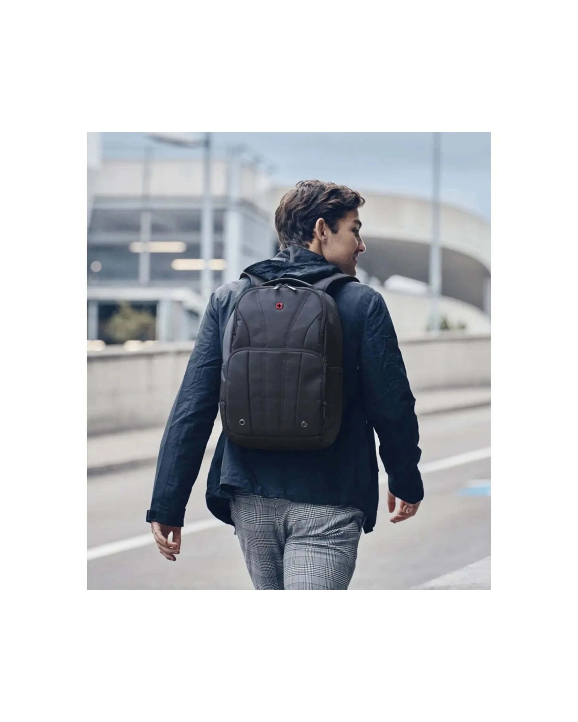 7 Wenger BC Mark Slimline 12-14in Laptop Backpack Smart Organiser Comfort - Black, 7 of 7