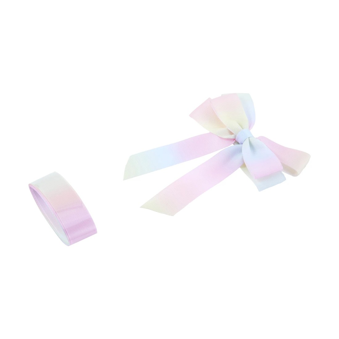 3 2 Piece Fabric Bow and Ribbon Set - Ombre, 3 of 4