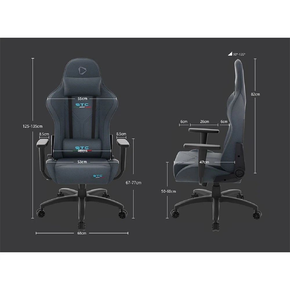 7 ONEX STC Tribute Fabric Gaming Chair Grey Gaming Chairs, 7 of 10