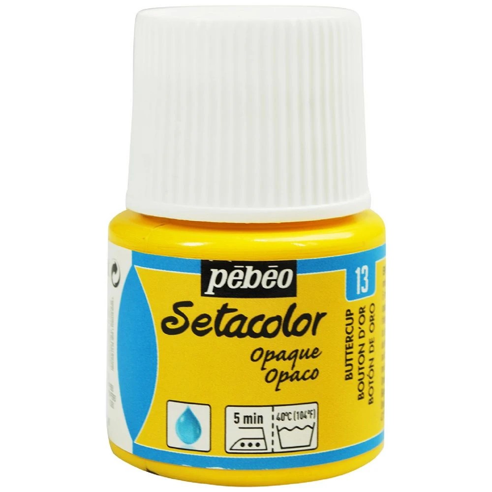 1 Pebeo Setacolor Fabric Paint 45mL Buttercup, 1 of 2