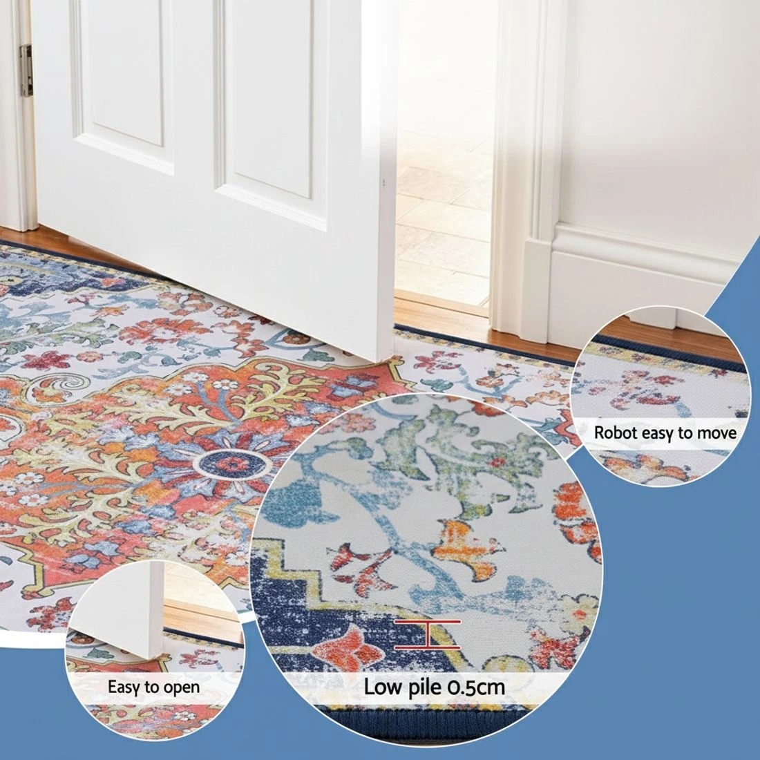 5 Artiss Floor Rug 120X170cm Large Washable Geometric Area Rug Modern Carpet Mat - Multi, 5 of 9