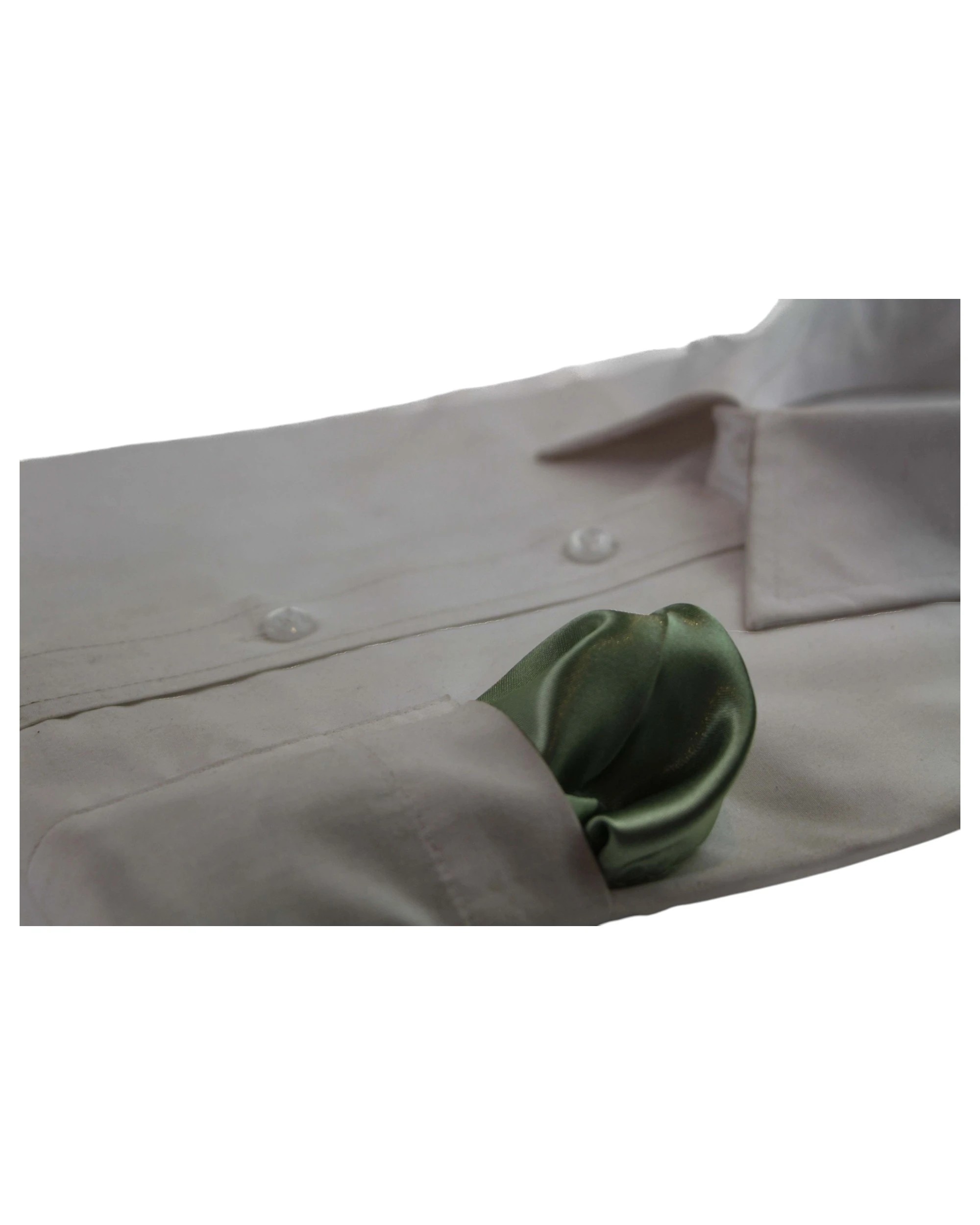 3 Zasel Mens Pocket Square - Green, 3 of 3