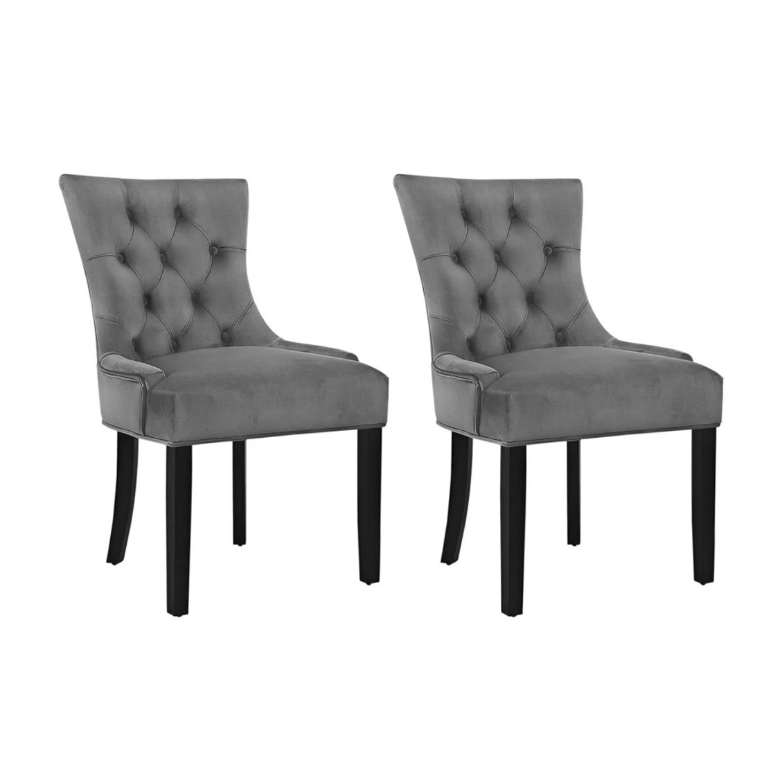 1 Artiss Dining Chairs Set of 2 - Grey, 1 of 5