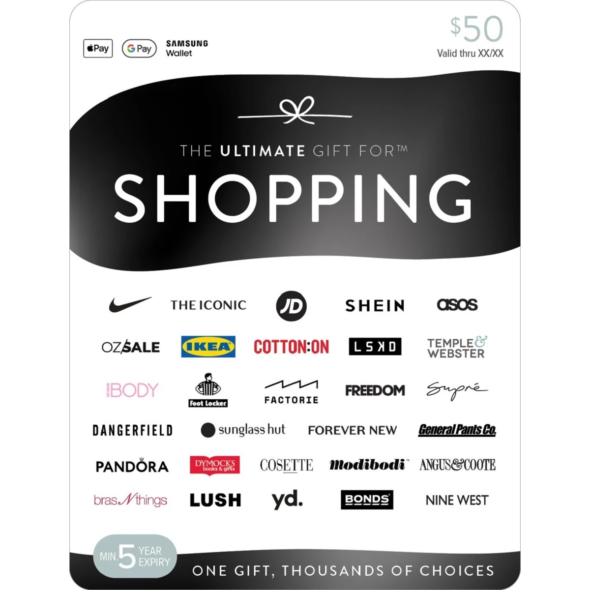 1 The Ultimate Gift for Shopping $50 Gift Card