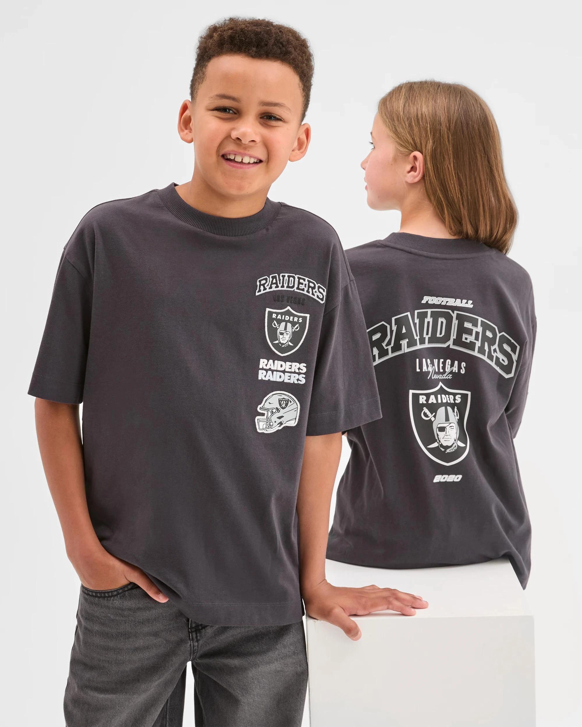 2 NFL Australian Cotton Oversized T-Shirt BLACK, 2 of 8