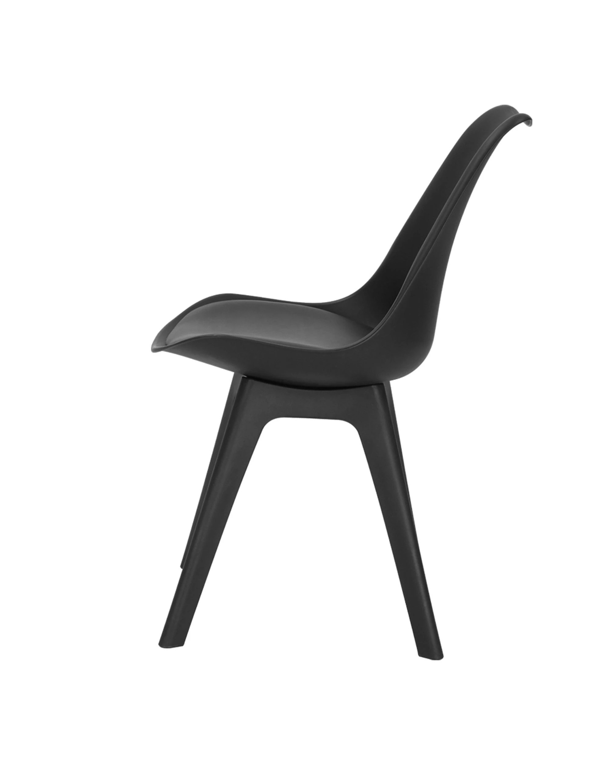 3 Artiss Dining Chairs Set of 4 Leather Plastic DSW Replica - Black, 3 of 8