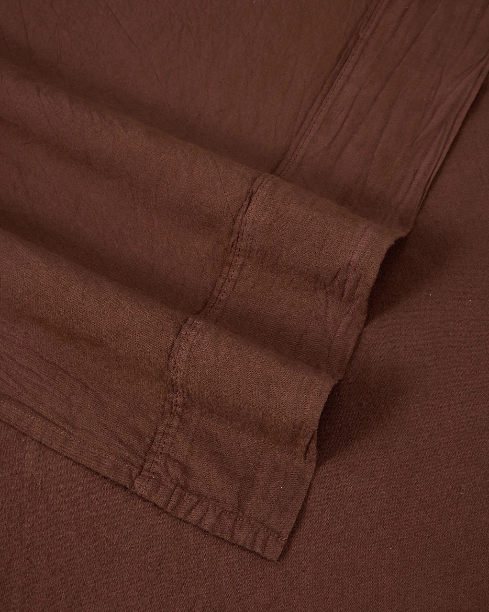4 Stonewashed Cotton Sheet Set - King Bed, Chocolate, 4 of 5