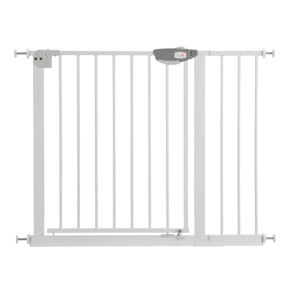 1 Playpals Adjustable Metal Baby Gate Easy Install No Drill Kid Safety Large - White, 1 of 3