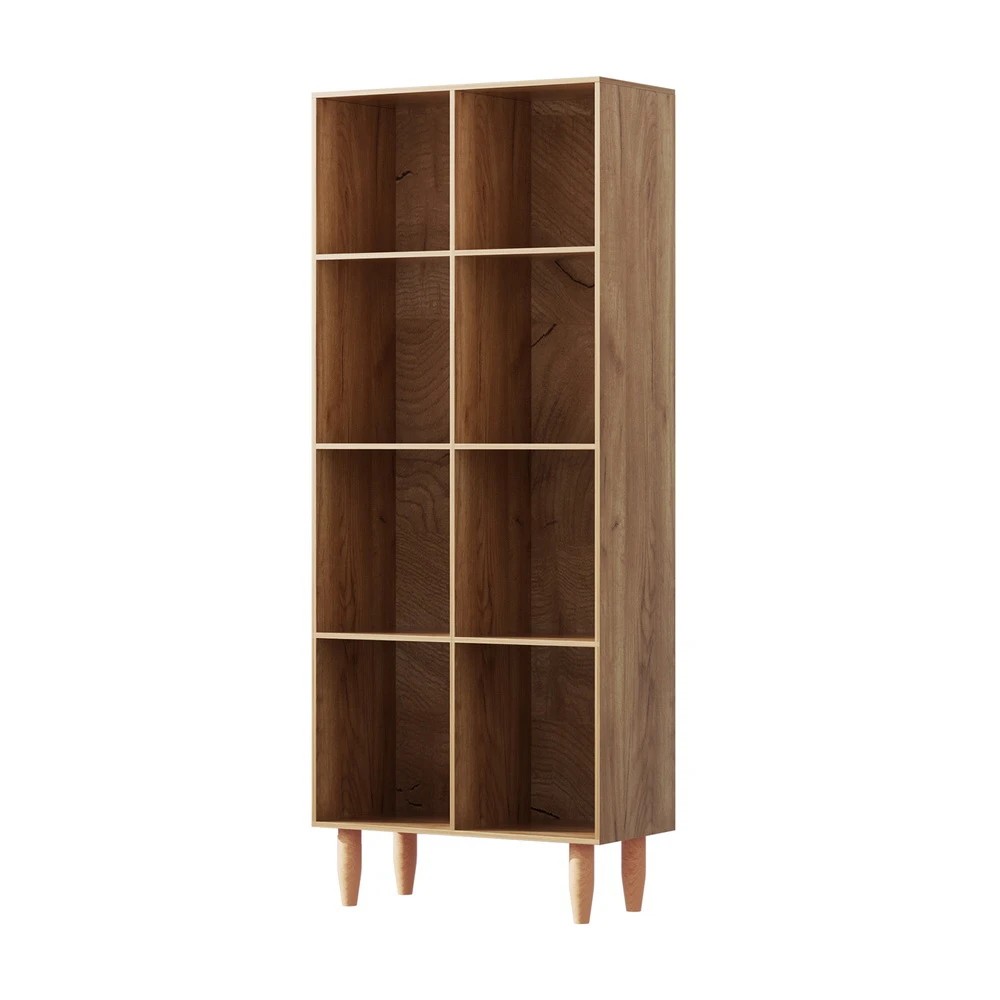 1 Artiss Bookshelf Bookcase 4 Tiers LEOR - Natural, 1 of 4