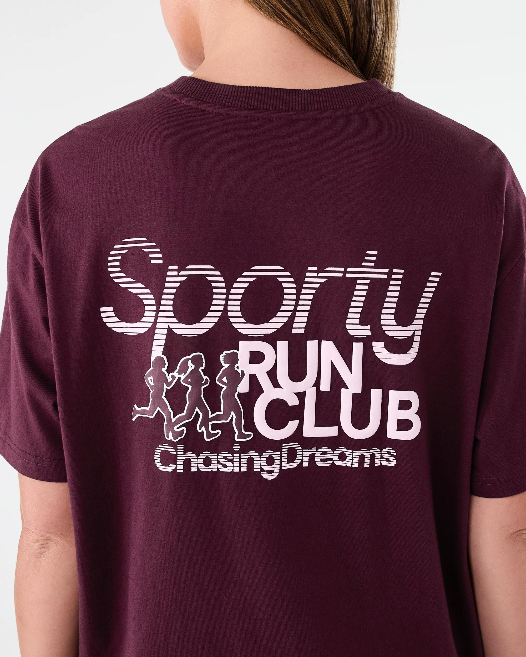 6 Active Womens Oversized Gym T-shirt Royal Burg, 6 of 6