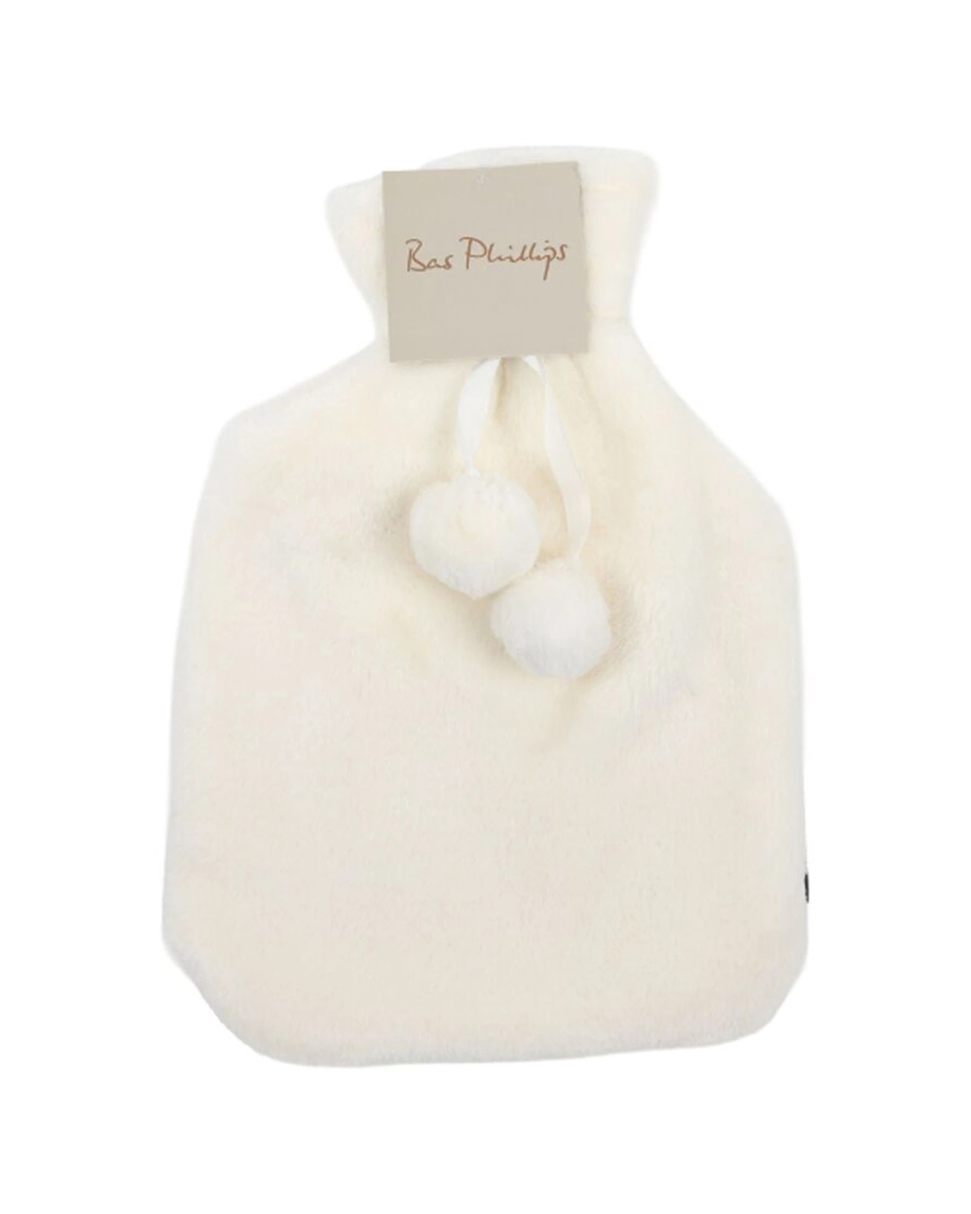 1 Bas Phillips Faux Mink Polyester Hot Water Bottle Cover 2L Vanilla - Natural, 1 of 1