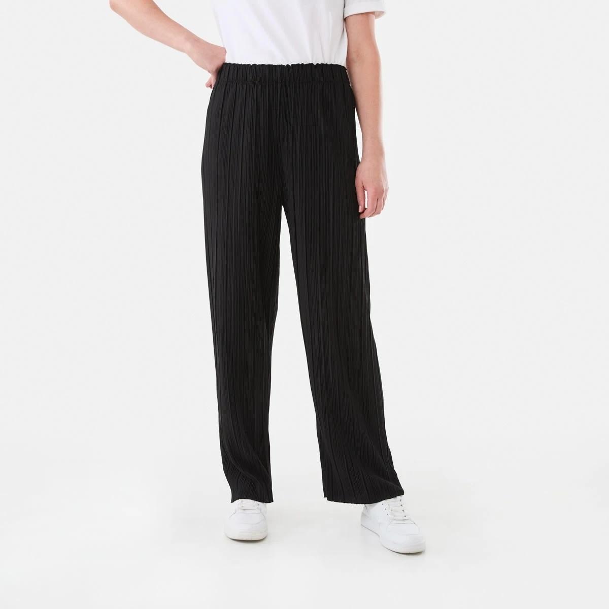 1 Plisse Pants BLACK, 1 of 4