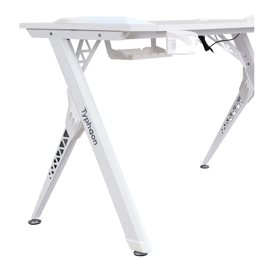 6 Typhoon Viper Gaming Desk 1200mm White, 6 of 10