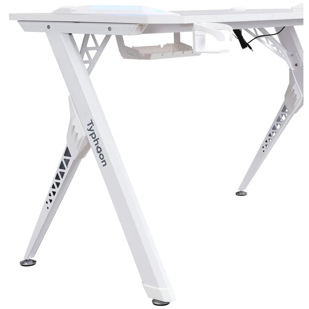 6 Typhoon Viper Gaming Desk 1200mm White Desks, Tables and Workstations, 6 of 10