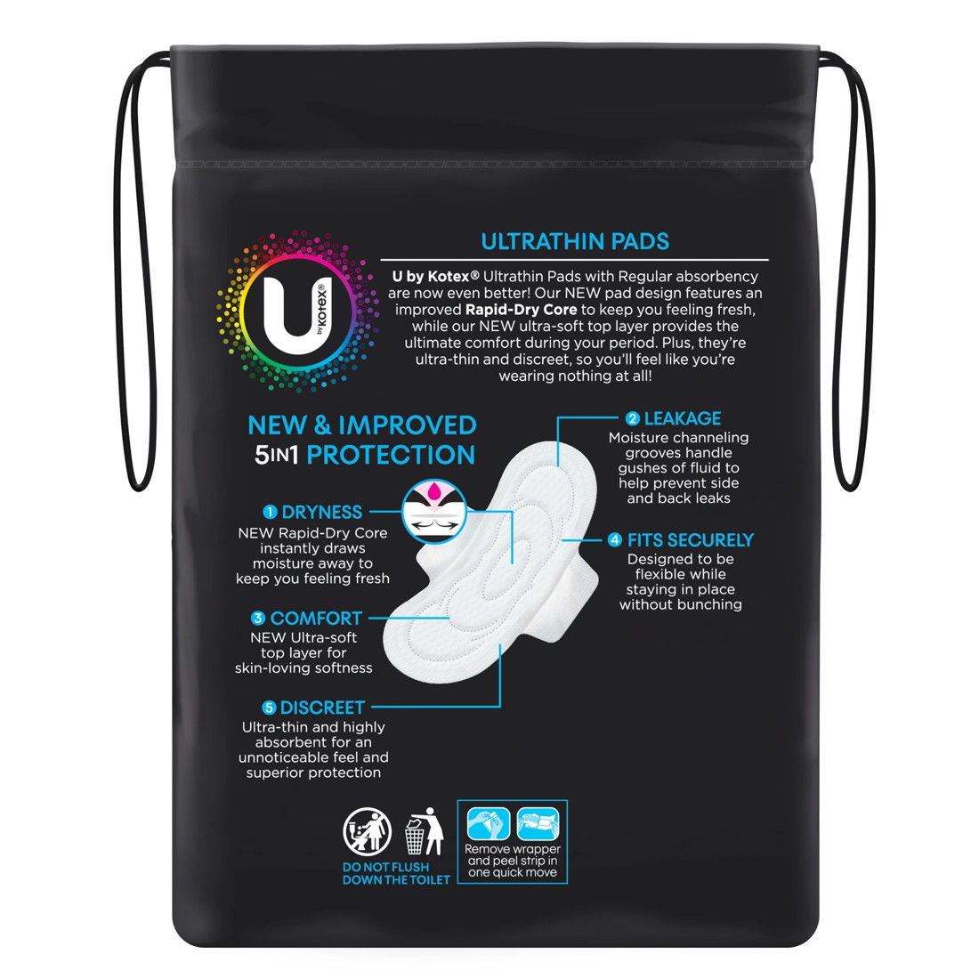 3 U By Kotex 14 Pack Ultrathin Regular Pads with Wings, 3 of 8