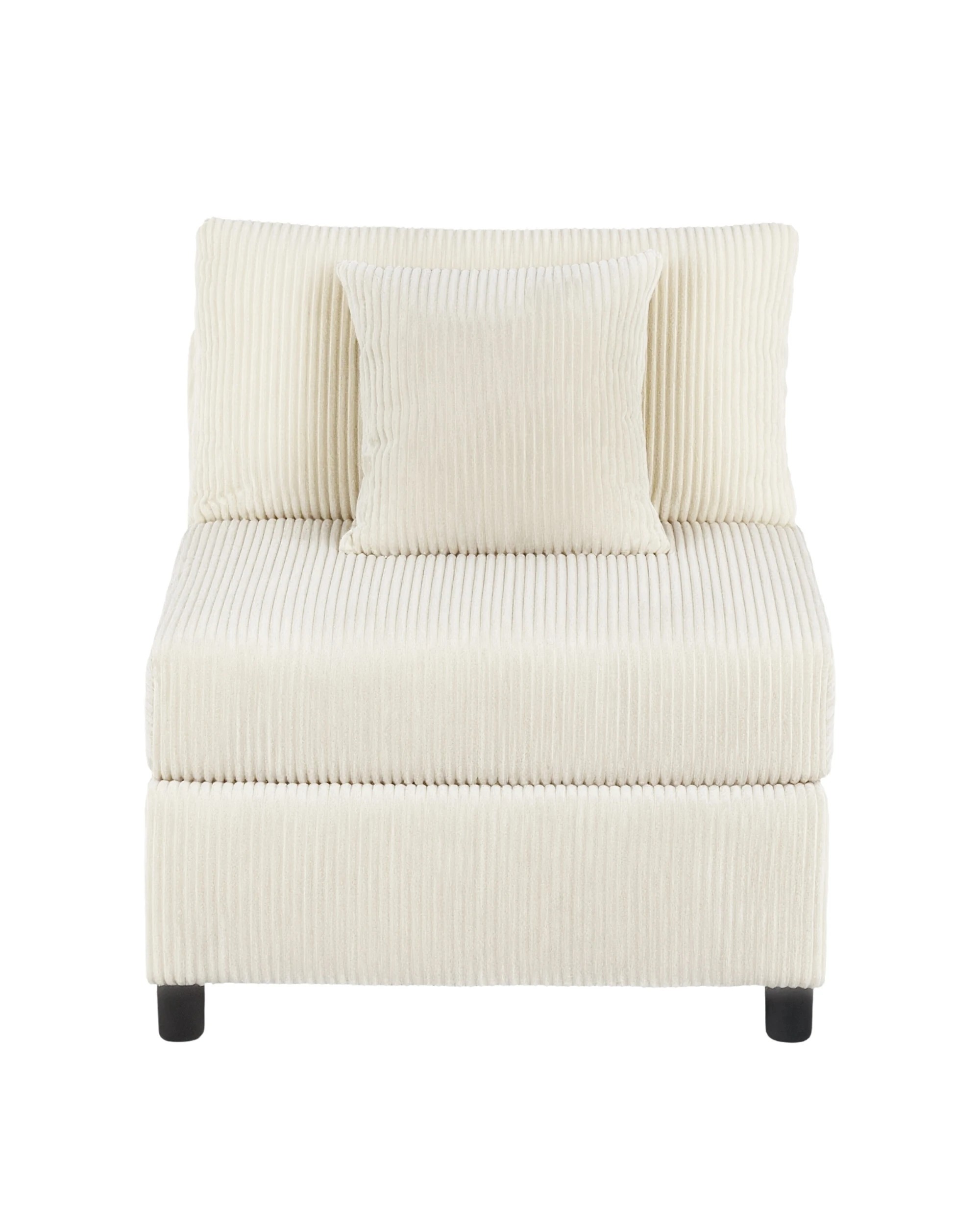 4 Advwin Armless Sofa Corduroy Modular Lazy Sofa Modern Lounge Chair Couch with Cushion, 4 of 8