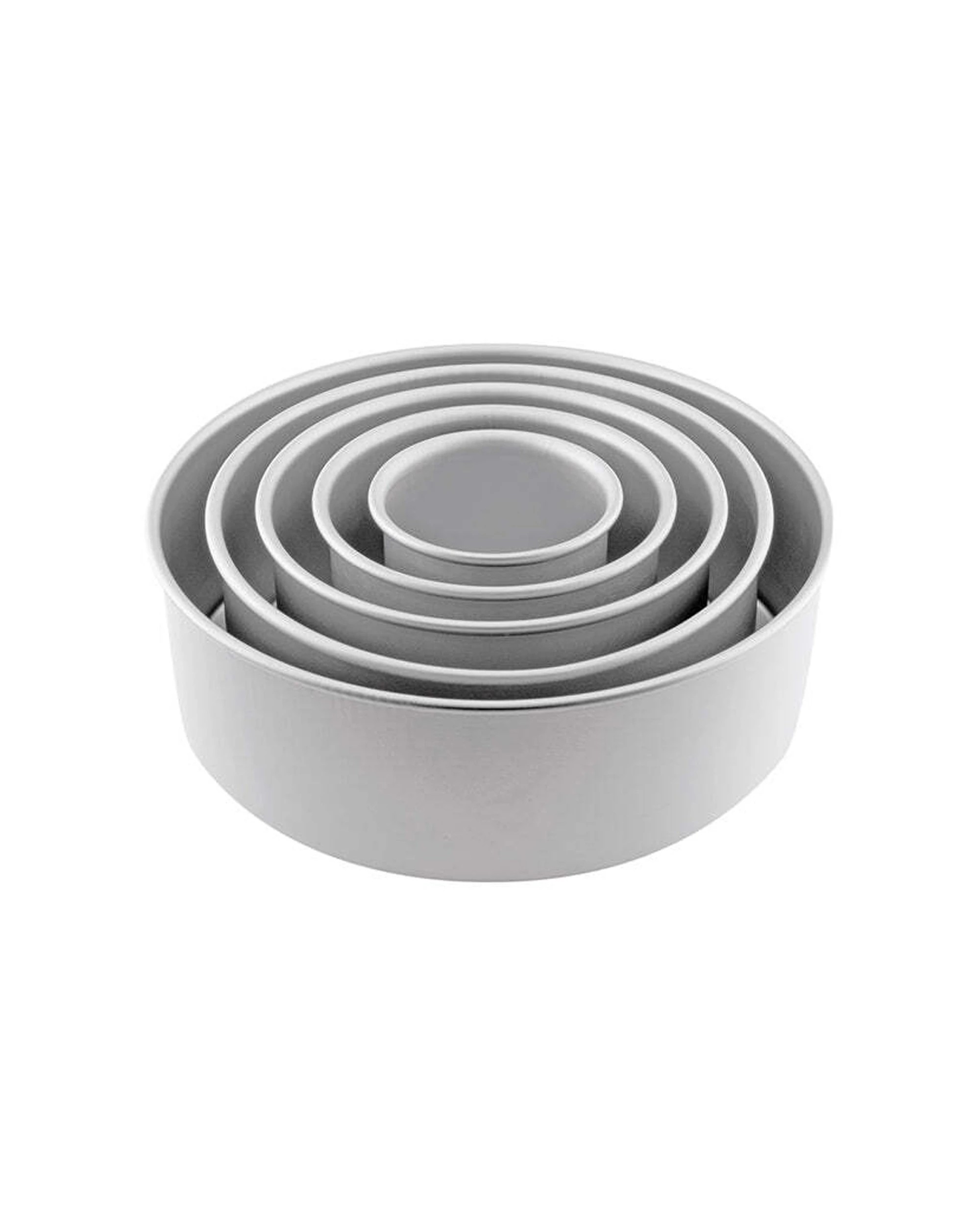 2 Mondo Pro 8 Inch 20cm Deep Round Cake Pan Commercial Grade Anodised Aluminium - Silver, 2 of 3