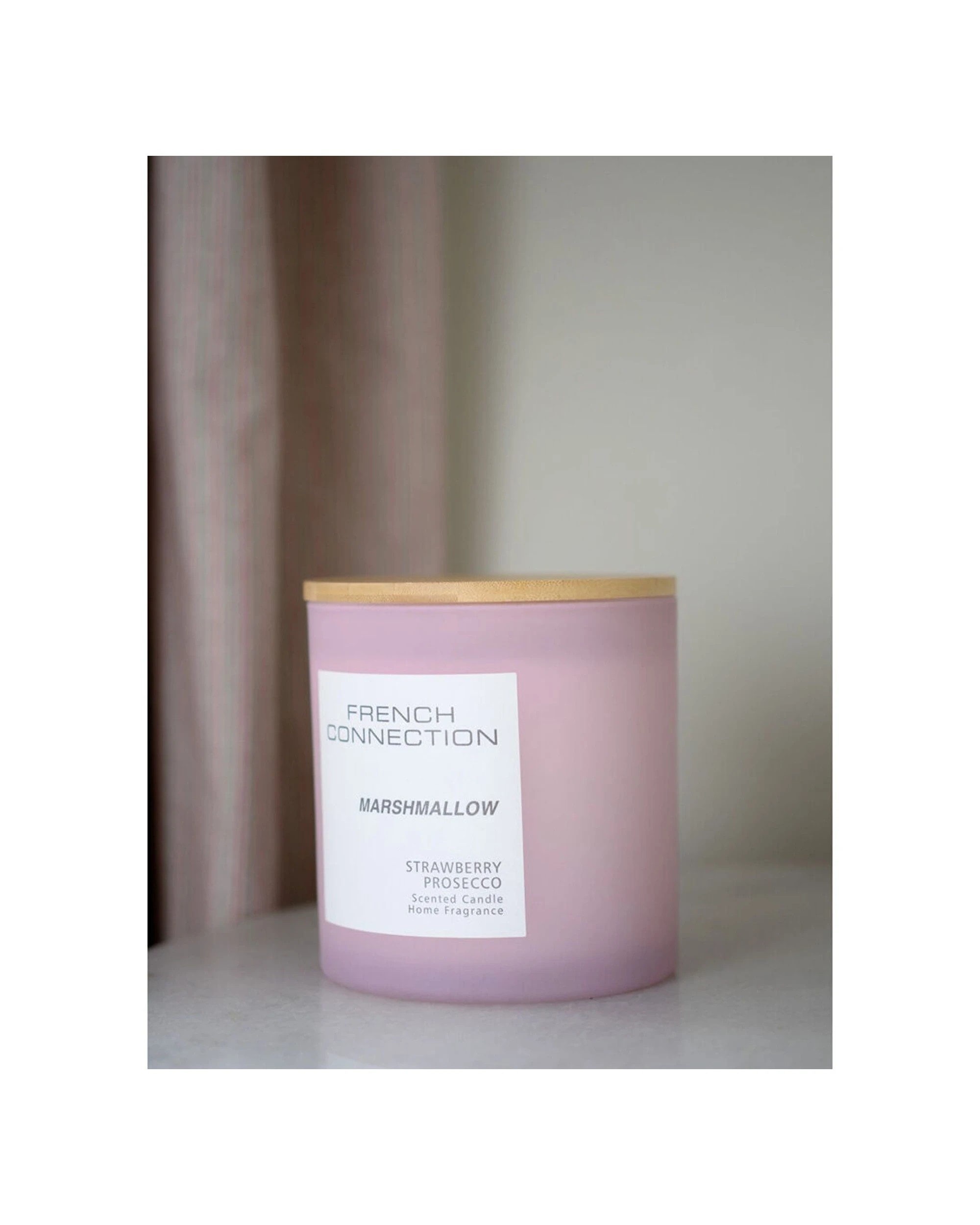3 French Connection Marshmallow Strawberry Prosecco 2 Wick Large Candle 322g - Pink, 3 of 3