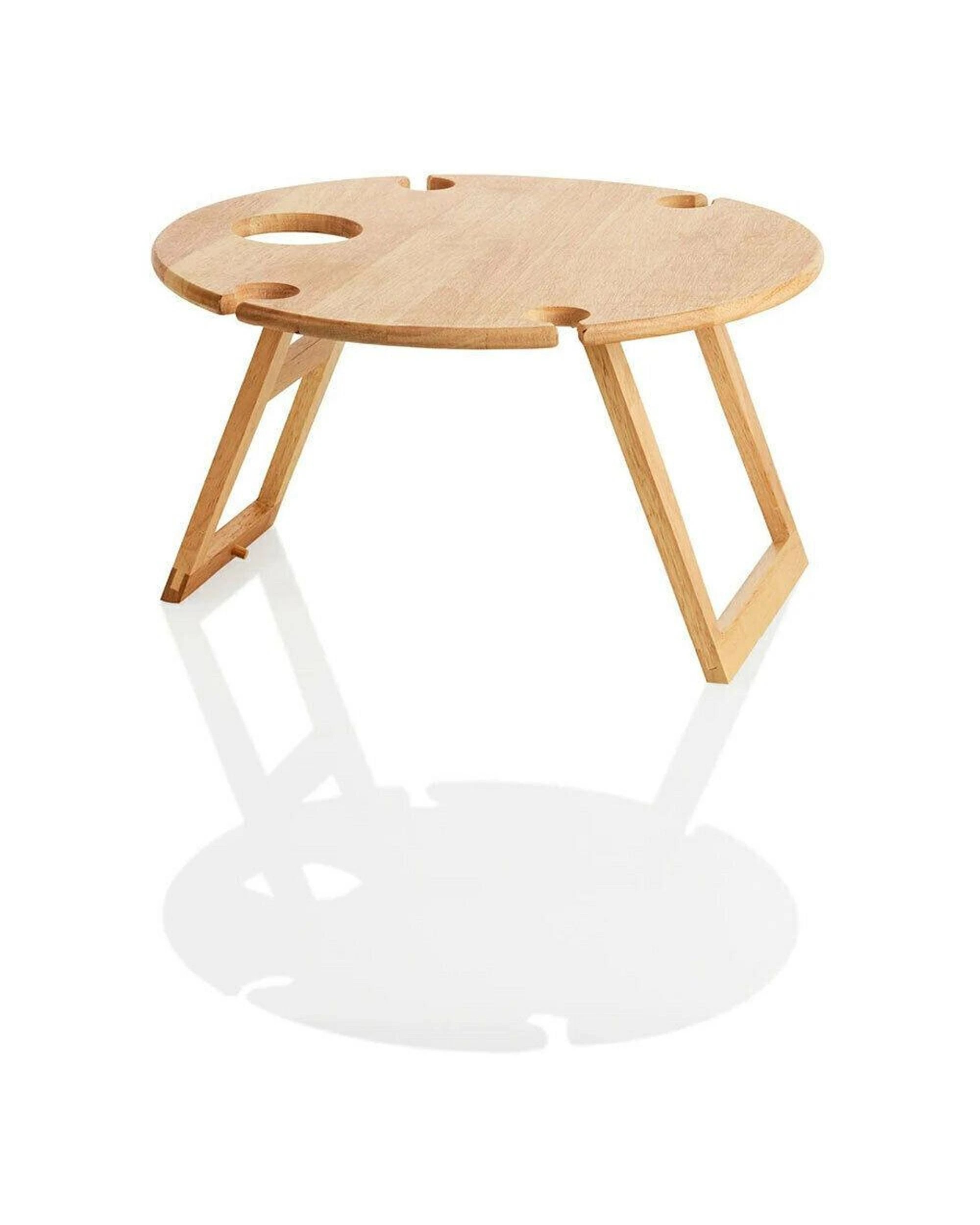 2 Stanley Rogers 50 x 25cm Travel Folding Timber Round Picnic Table, 2 of 6
