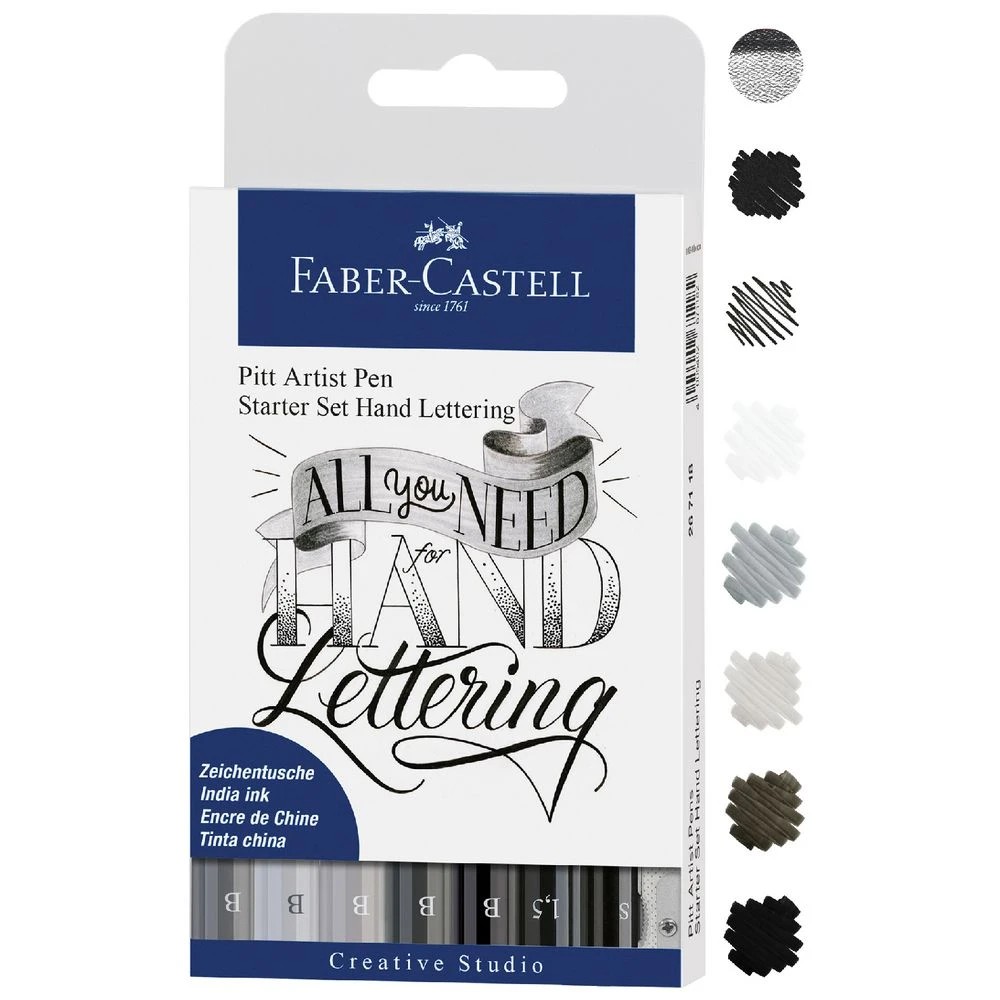 2 Faber-Castell Pitt Artist Starter Set Hand Lettering 8 Pack, 2 of 2