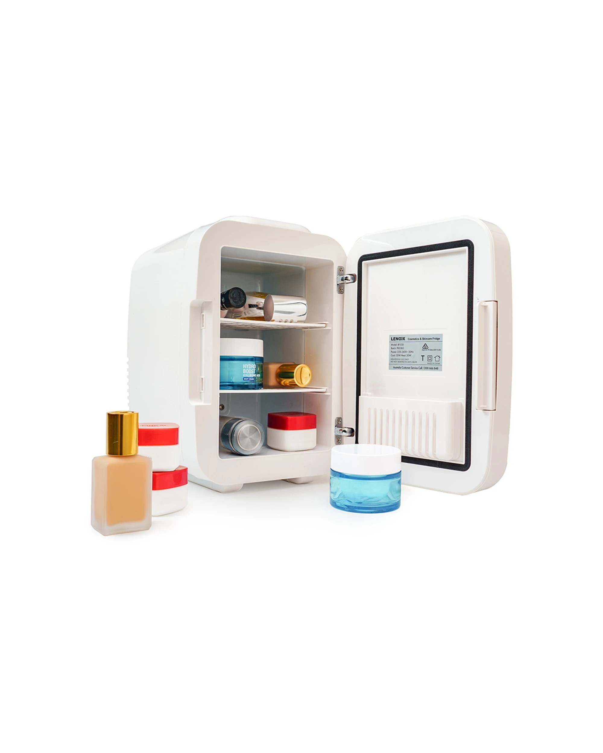 7 Lenoxx Portable Cosmetics And Skincare Electric 43w 4l Beauty Mini Fridge Set - White, 7 of 9