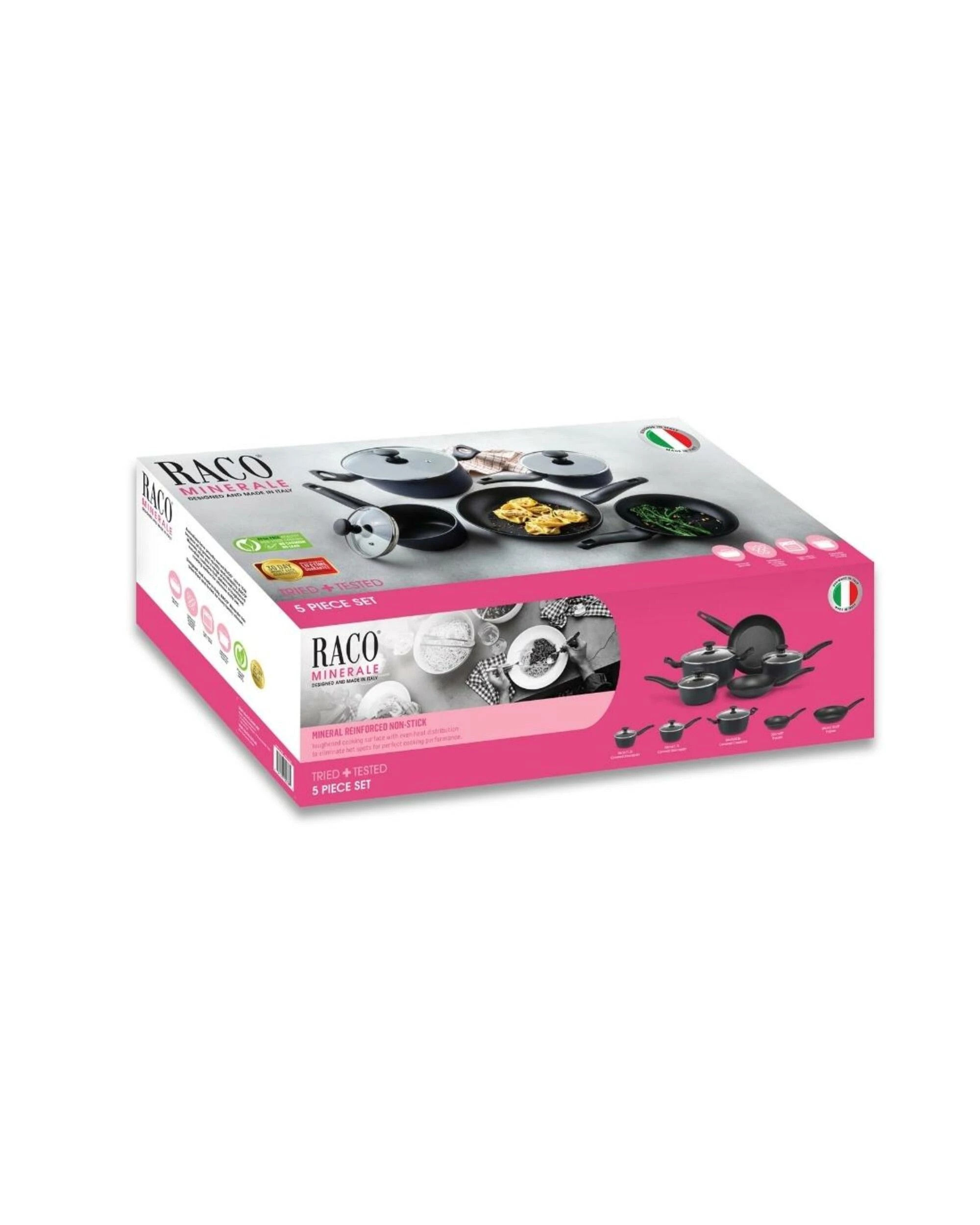 2 RACO Minerale Nonstick Induction 5 Piece Cookware Set - Black, 2 of 2