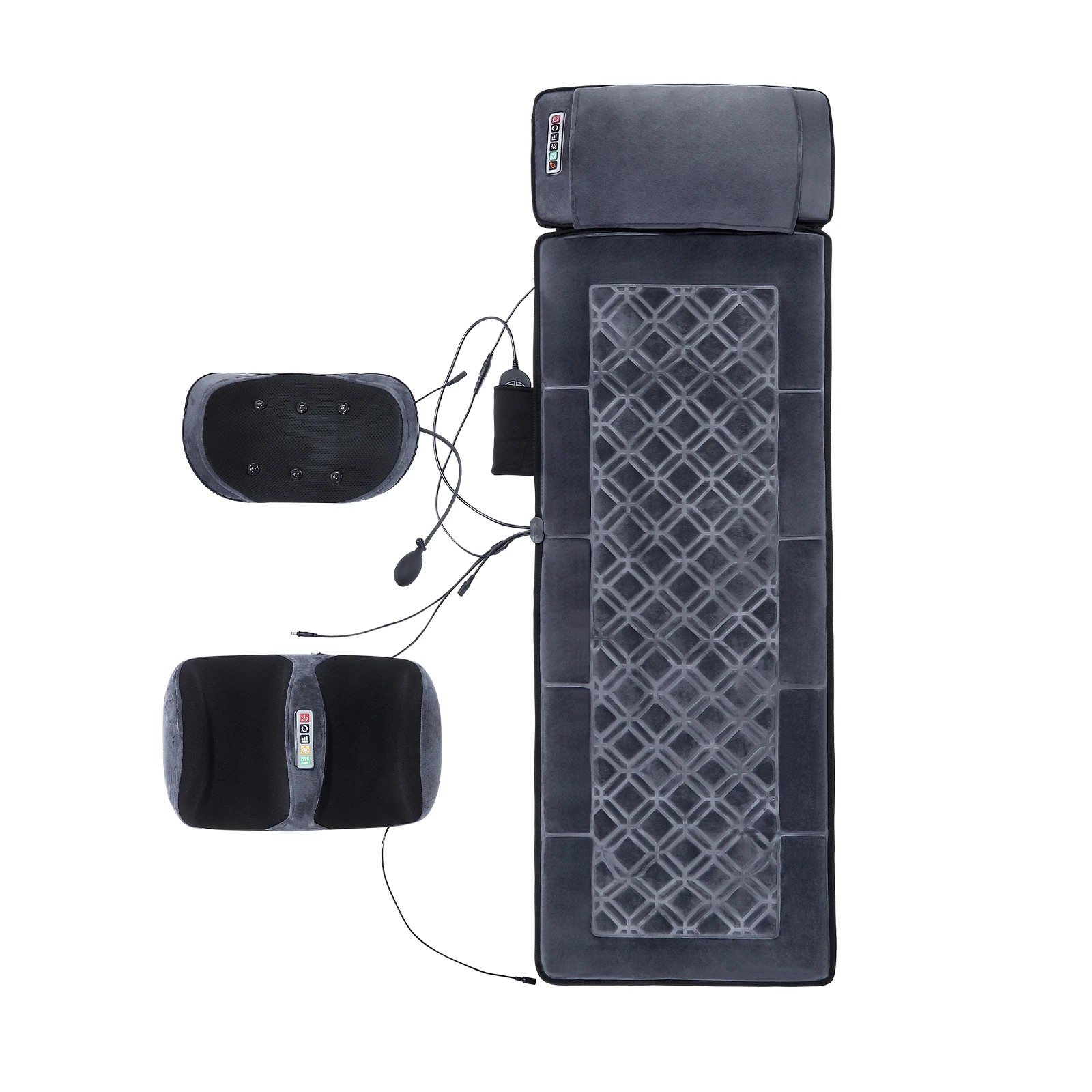 5 HOMASA Heated Massage Mat Full Body Shiatsu Vibration Lumbar Support Heating Neck Back Foot Massager Electric, 5 of 6