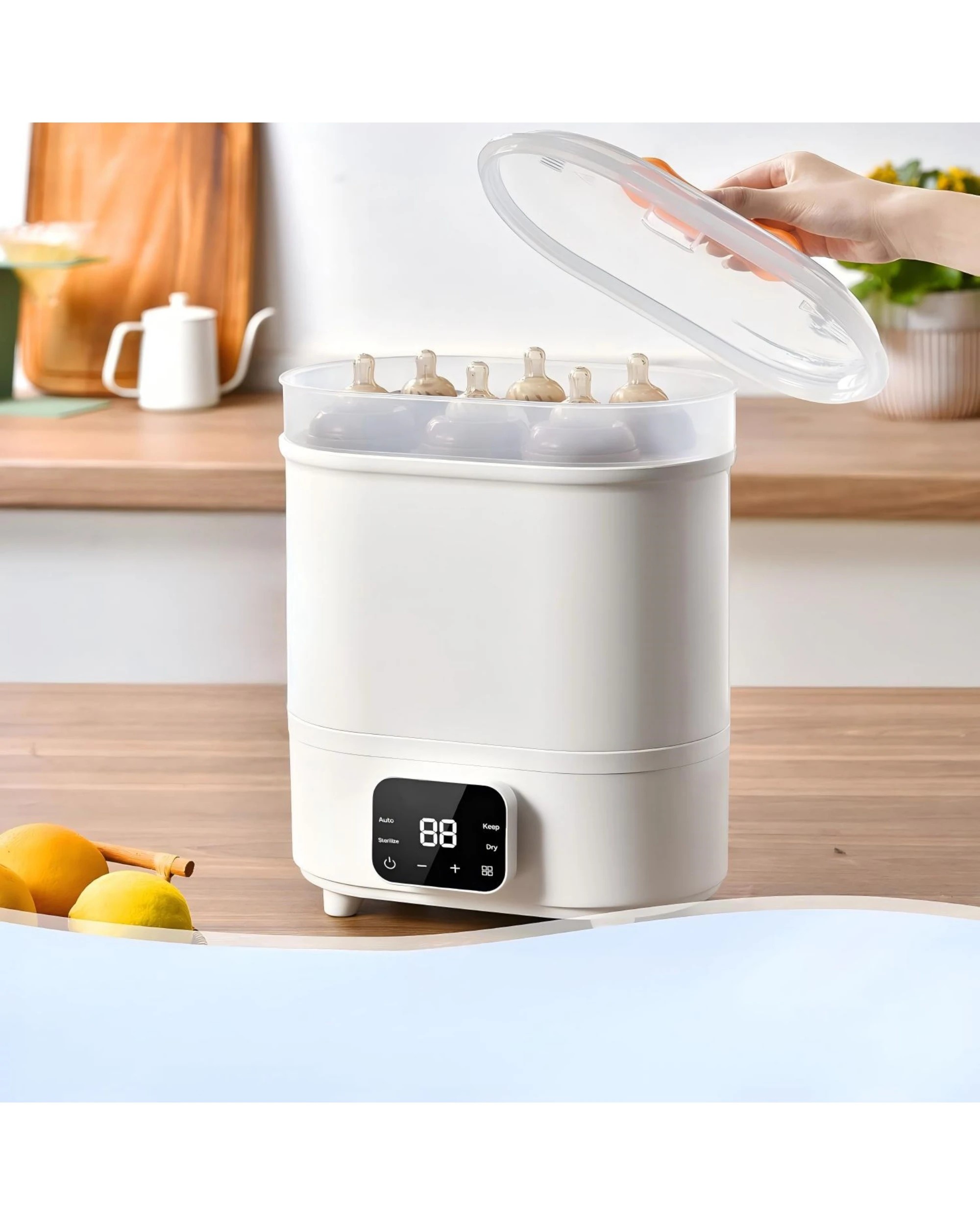 2 Yopower Bottle Steam Sterilizer Dryer with LED Touch Screen - White, 2 of 7