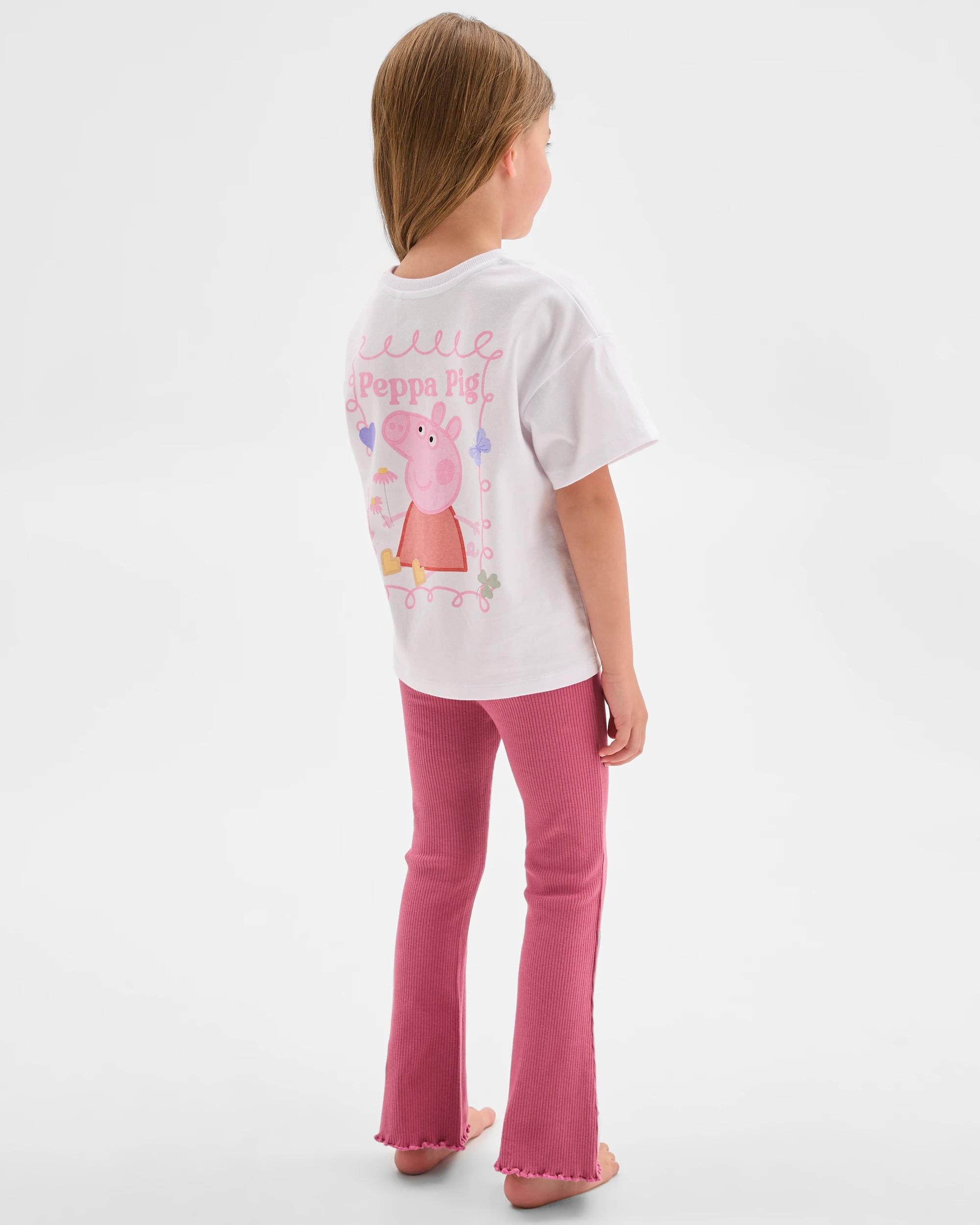 3 Peppa Pig Australian Cotton Top and Flare Pants Set , 3 of 7