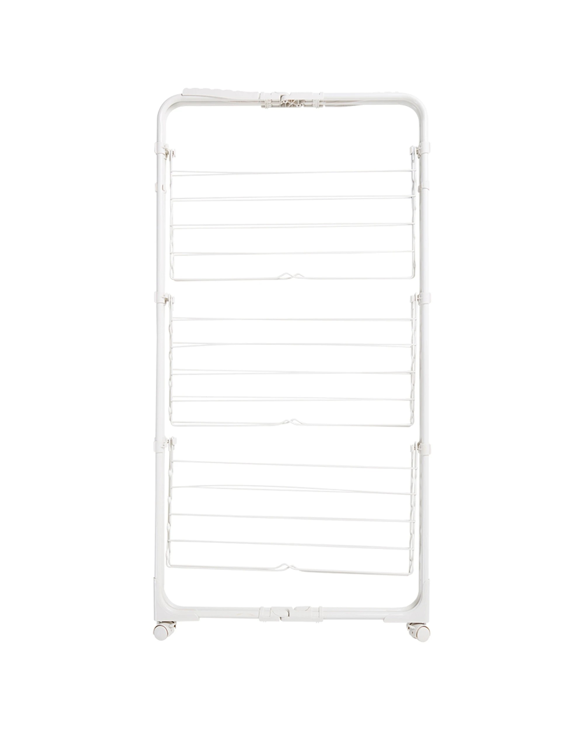 6 HILLS 19M 3 Tier Double Decker Mobile Tower Clothes Airer 60 Hooks Space Saving
 - white, 6 of 9
