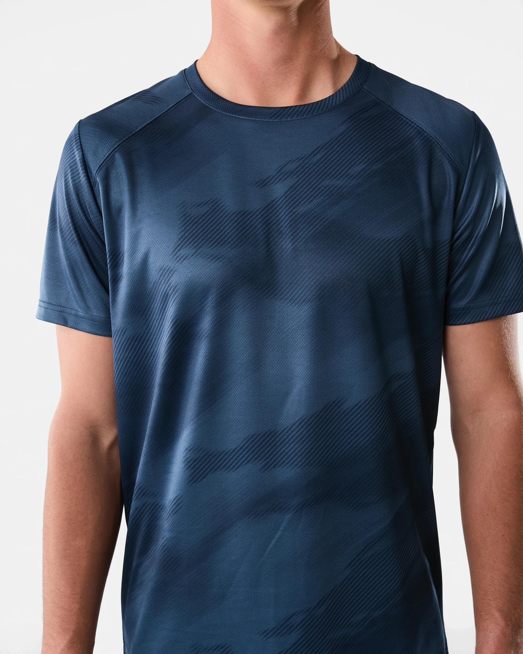 5 Active Mens Printed T-shirt Blaze Navy, 5 of 6