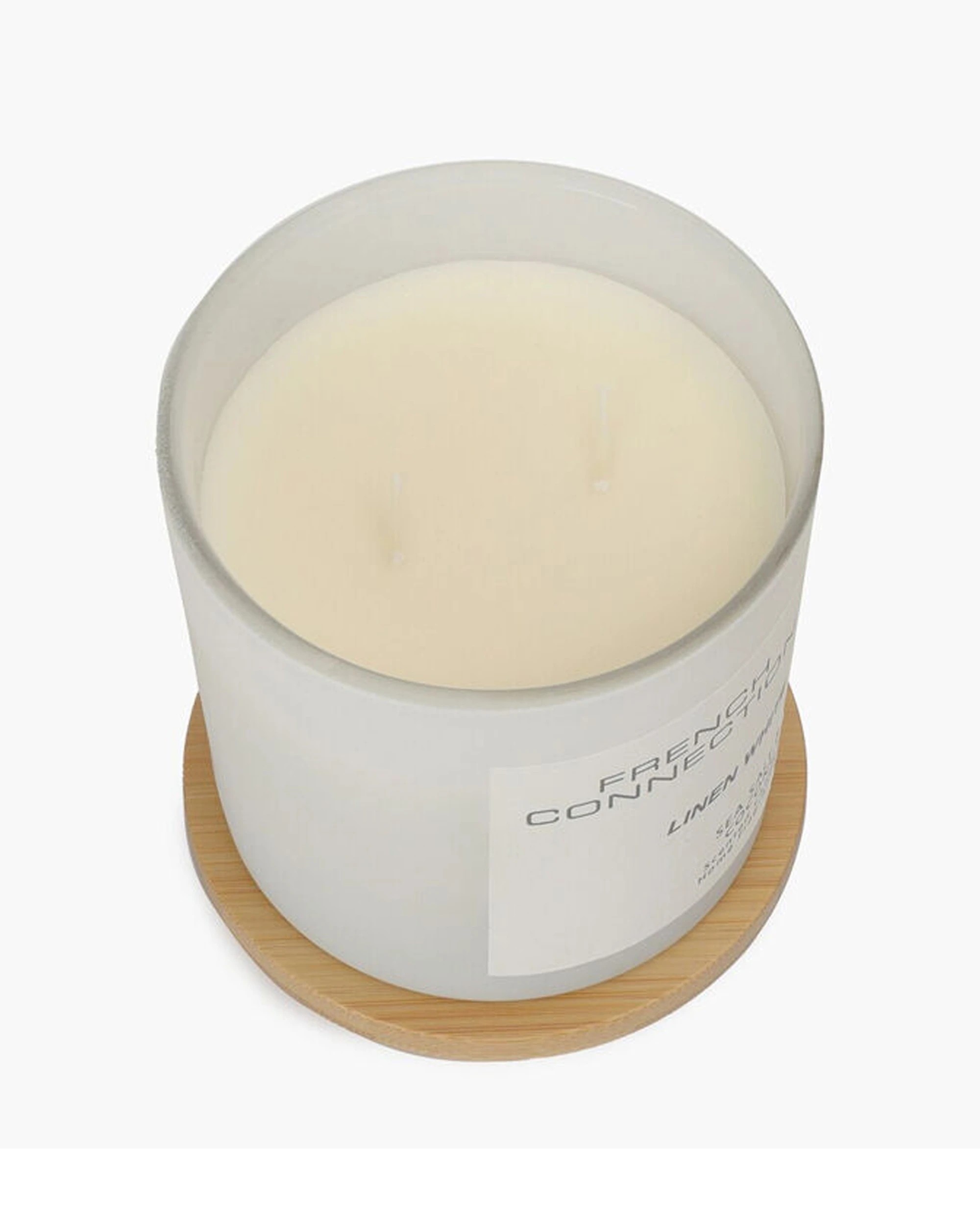 3 French Connection Linen Sea Salt & Coconut 2 Wick Large Candle 322g - White, 3 of 5
