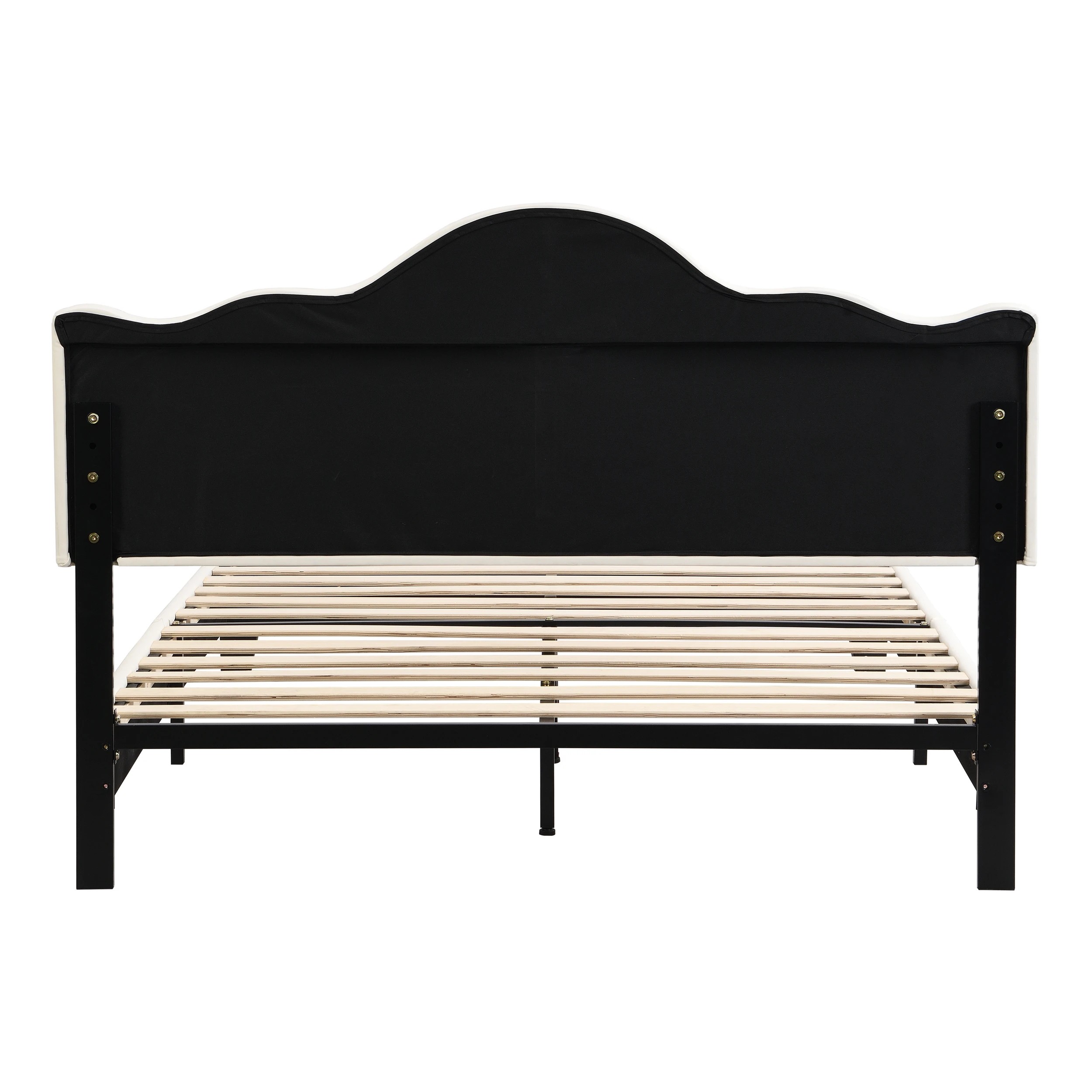 3 IHOMDEC BEF05 Button Tufted Double Bed Frame - Beige - Beige, 3 of 10