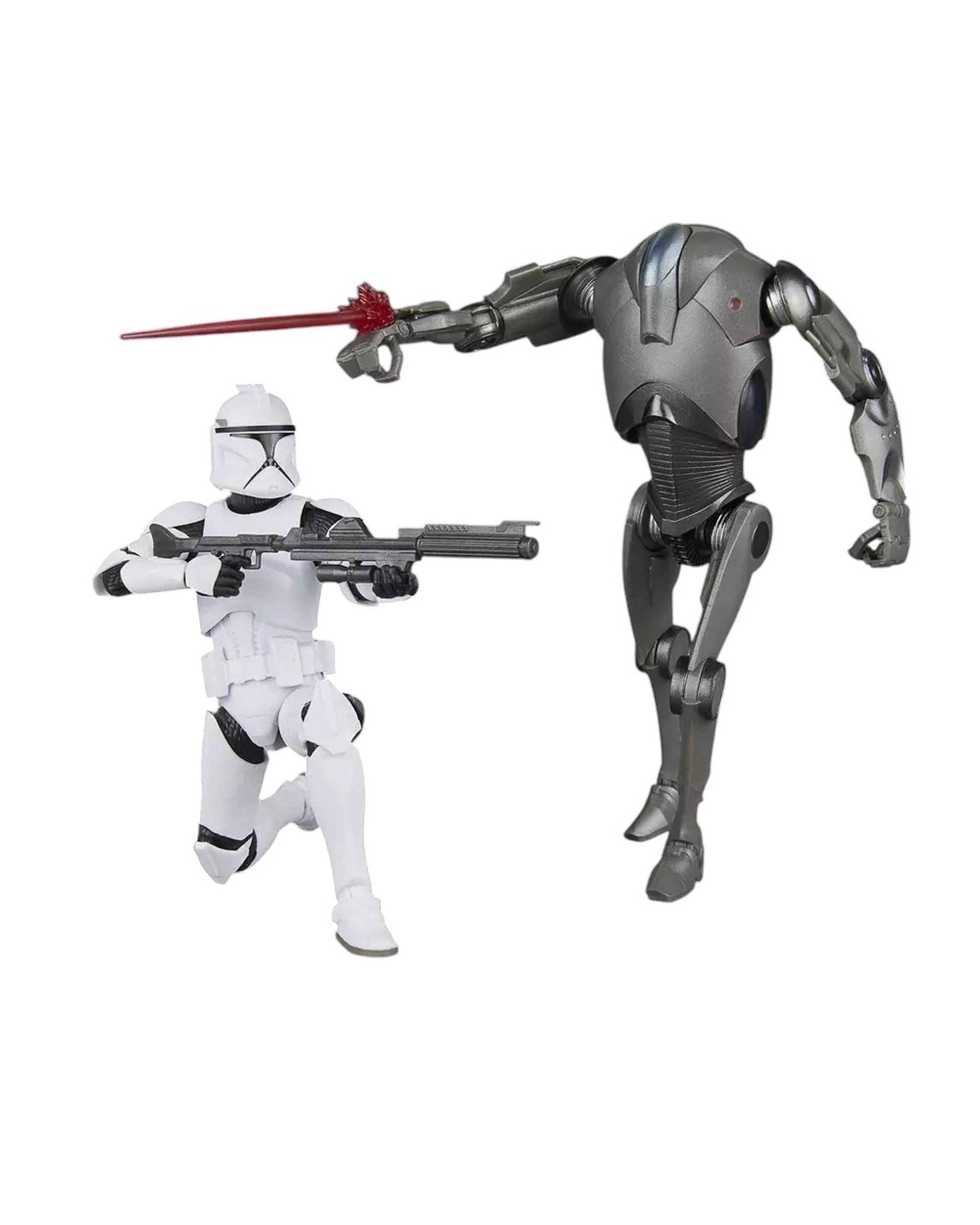 4 Star Wars The Black Series Attack of the Clones Phase I Clone Trooper and Super Battle Droid Action Figure, 4 of 10