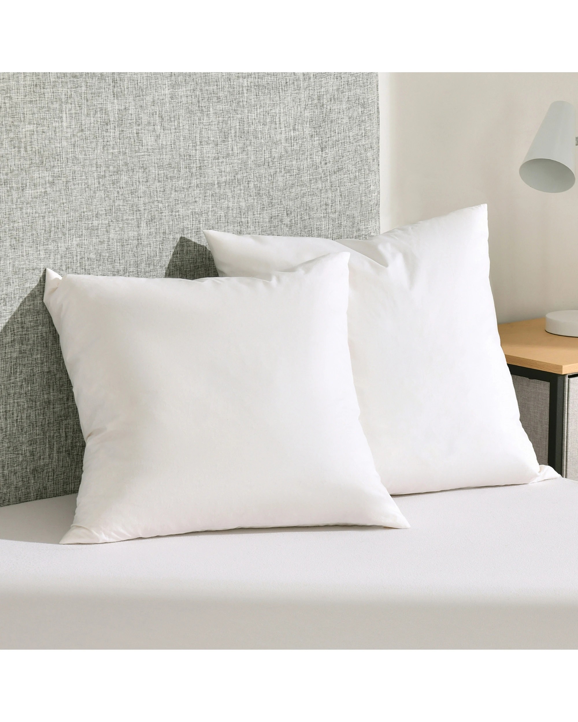 9 Dreamaker Square Cushion Insert White Duck Feather Fill Twin Pack 45x45cm - White, 9 of 9