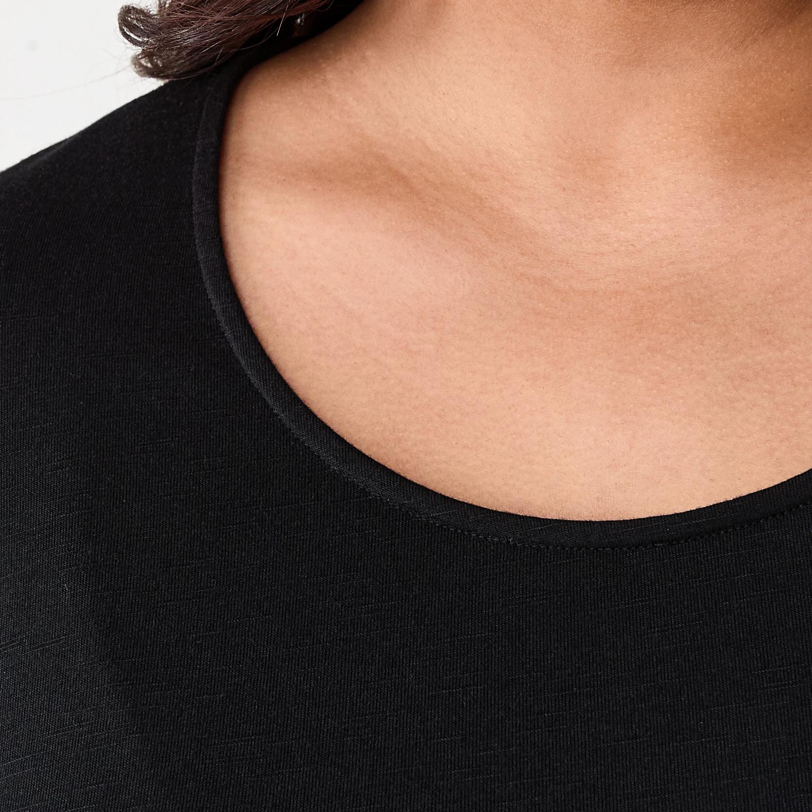 5 Curve Short Sleeve Boho Trim Top BLACK, 5 of 7