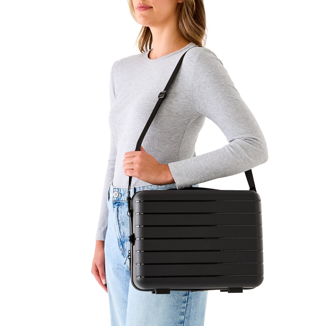 1 Vanity Case with Strap - Black, 1 of 10