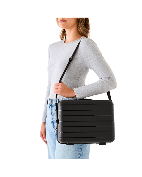 Vanity Case with Strap - Black