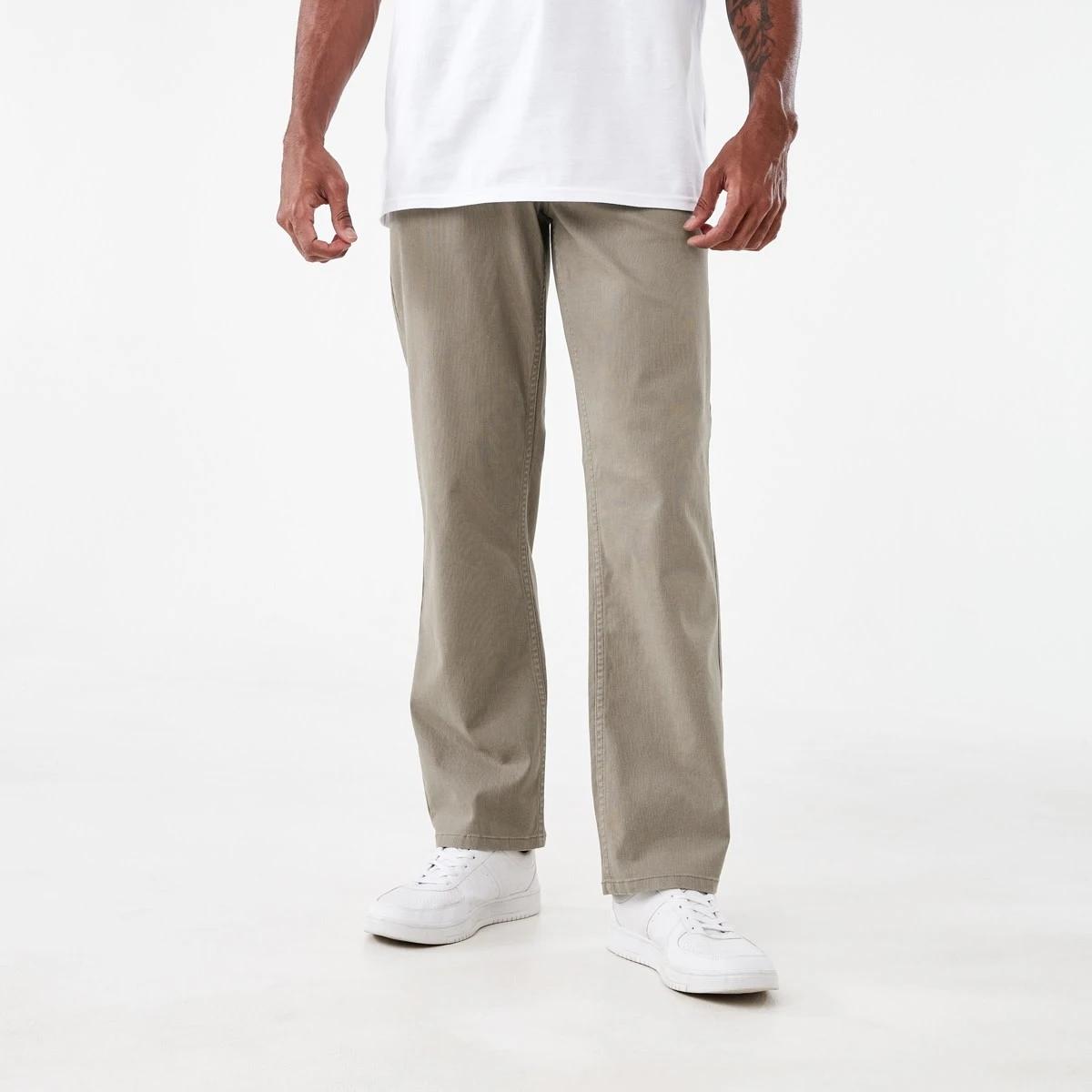 1 Straight Textured Jeans LIGHT TAUPE, 1 of 5