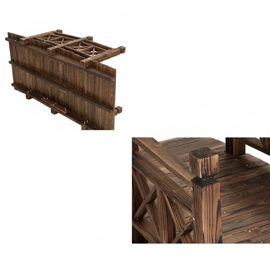 5 Gardeon Garden Decor Outdoor Ornament Wooden Bridge - Multi, 5 of 6